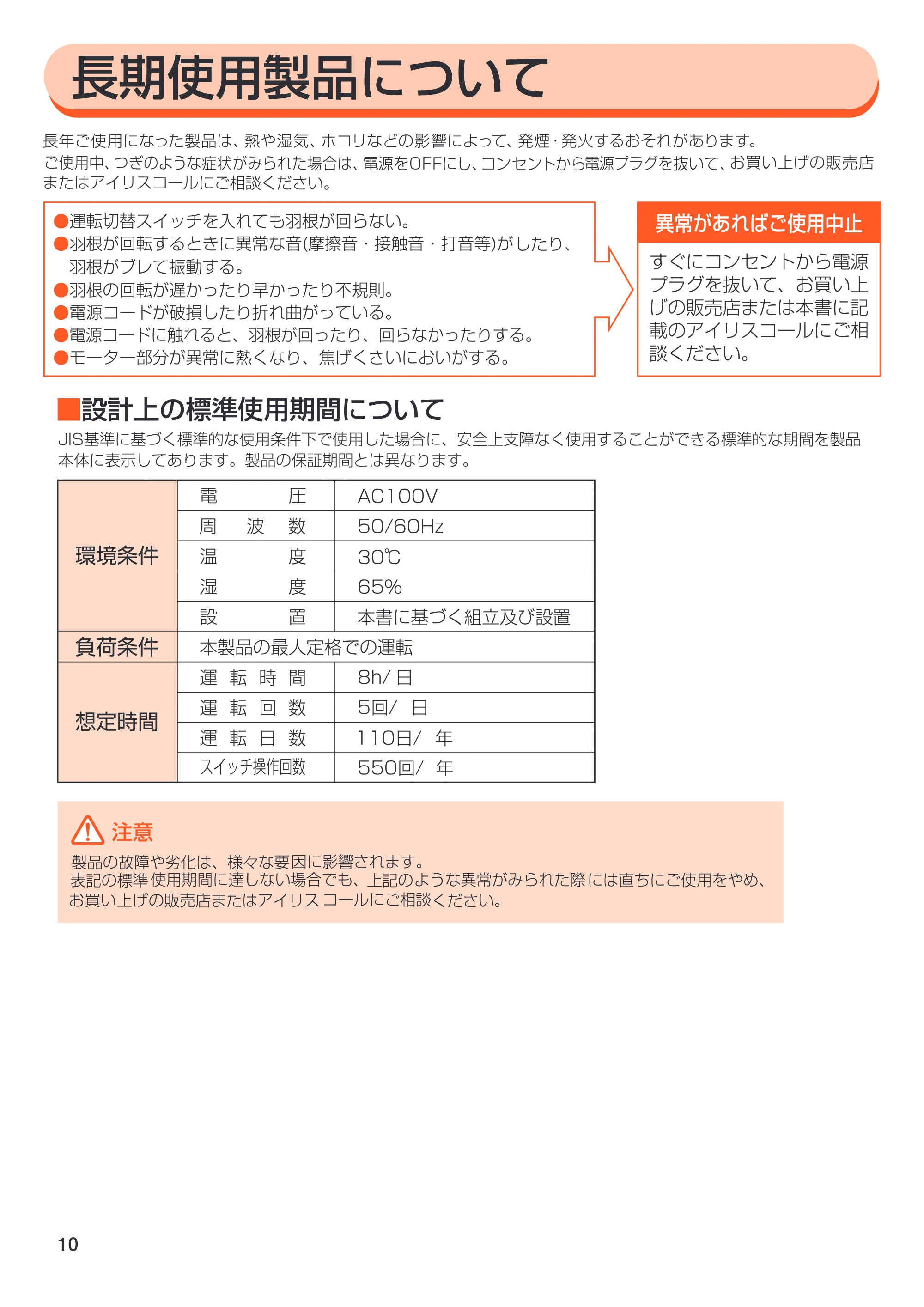 アイリスオーヤマ ENC-15K 取扱説明書 — 10 — 原本ページ — 10ページ