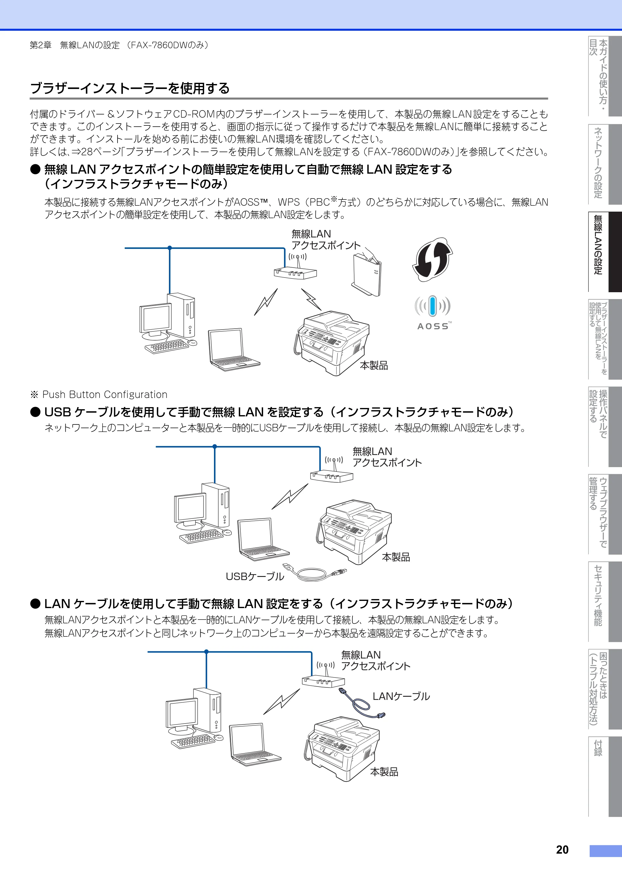 ブラザー DCP-7065DN / MFC-7460DN ユーザーズガイド ～ネットワーク操作編～ — ブラザーインストーラーを使用する — 原本ページ — 21ページ