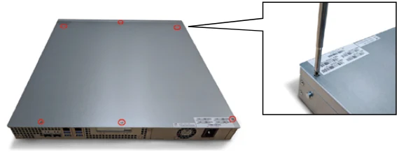 エレコム NSB-EX-MEM8G 2.NSB-5A/7A シリーズ オプションメモリ取り付け手順 — NAS への取り付け手順 2 STEP - [B] NAS への取り付け準備 1 STEP - [B] — 図版 2-5 — 2ページ