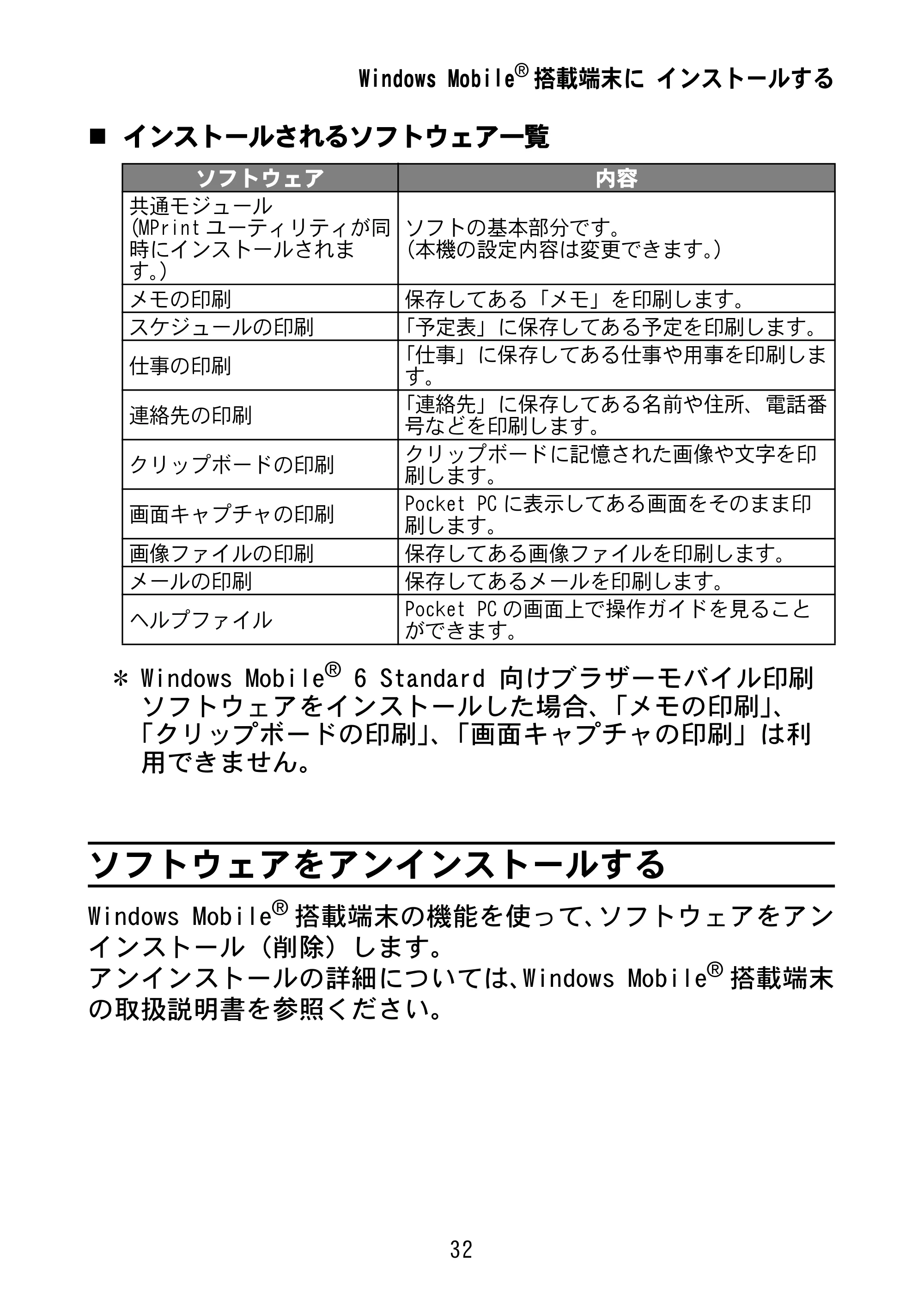 ブラザー MW-145BT 取扱説明書 — ソフトウェアをアンインストールする — 原本ページ — 45ページ
