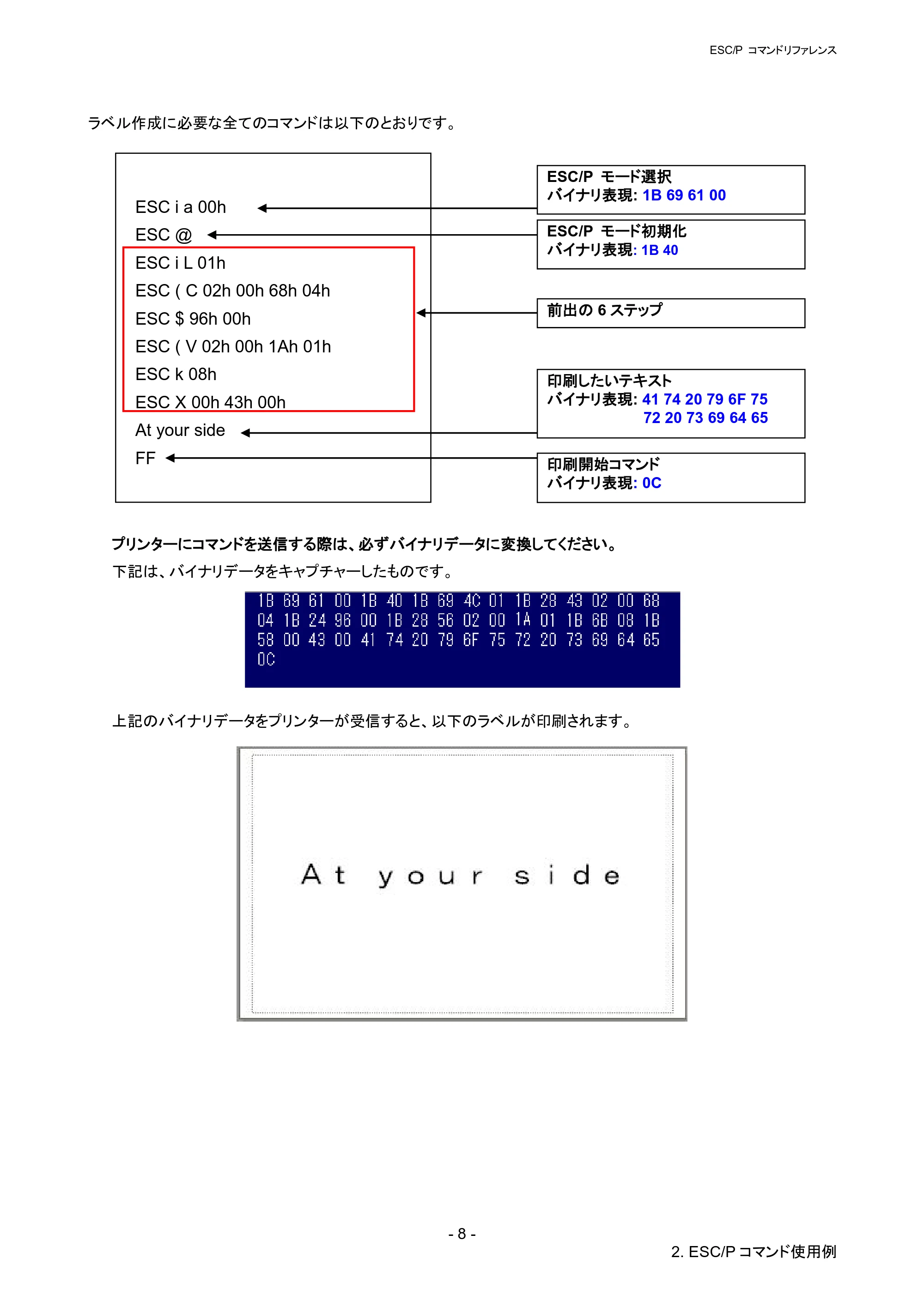 ブラザー QL-1115NWB ESC/Pコマンドリファレンス — 原本ページ — 14ページ
