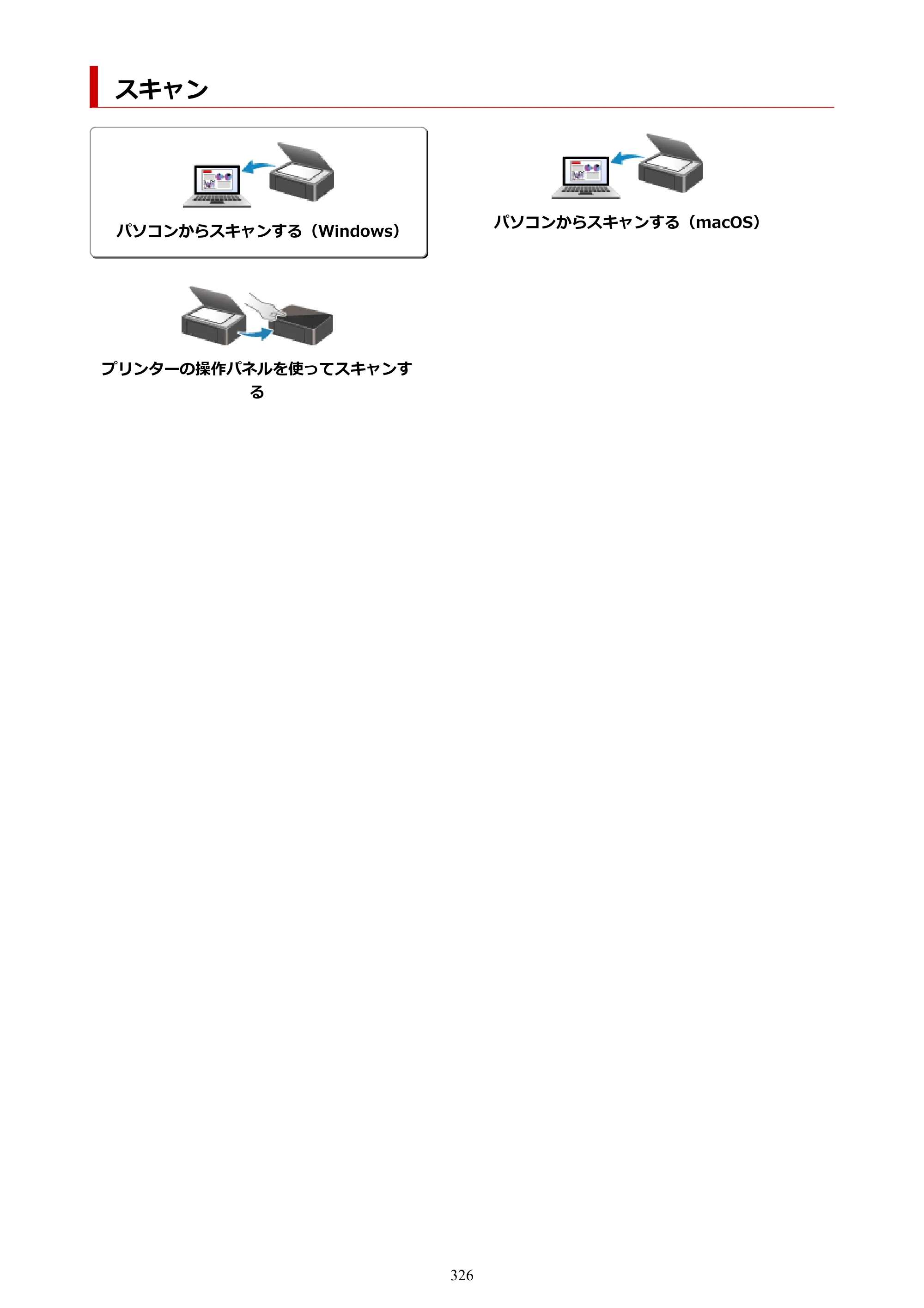 キヤノン PIXUS TS8430 オンラインマニュアル PDF版（Windows版） — スキャン — 原本ページ — 326ページ