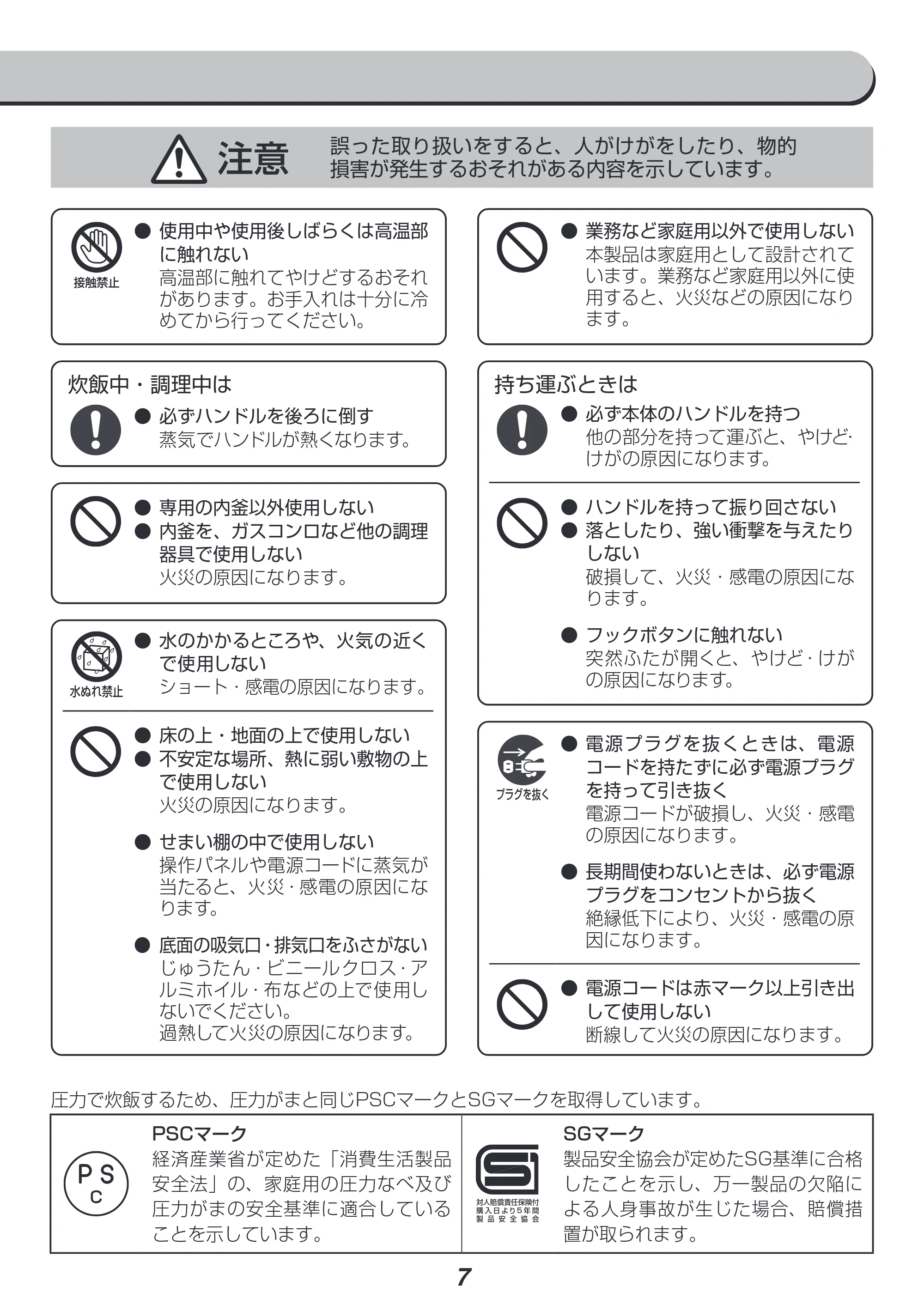 アイリスオーヤマ RC-PD30 取扱説明書 — 原本ページ — 7ページ