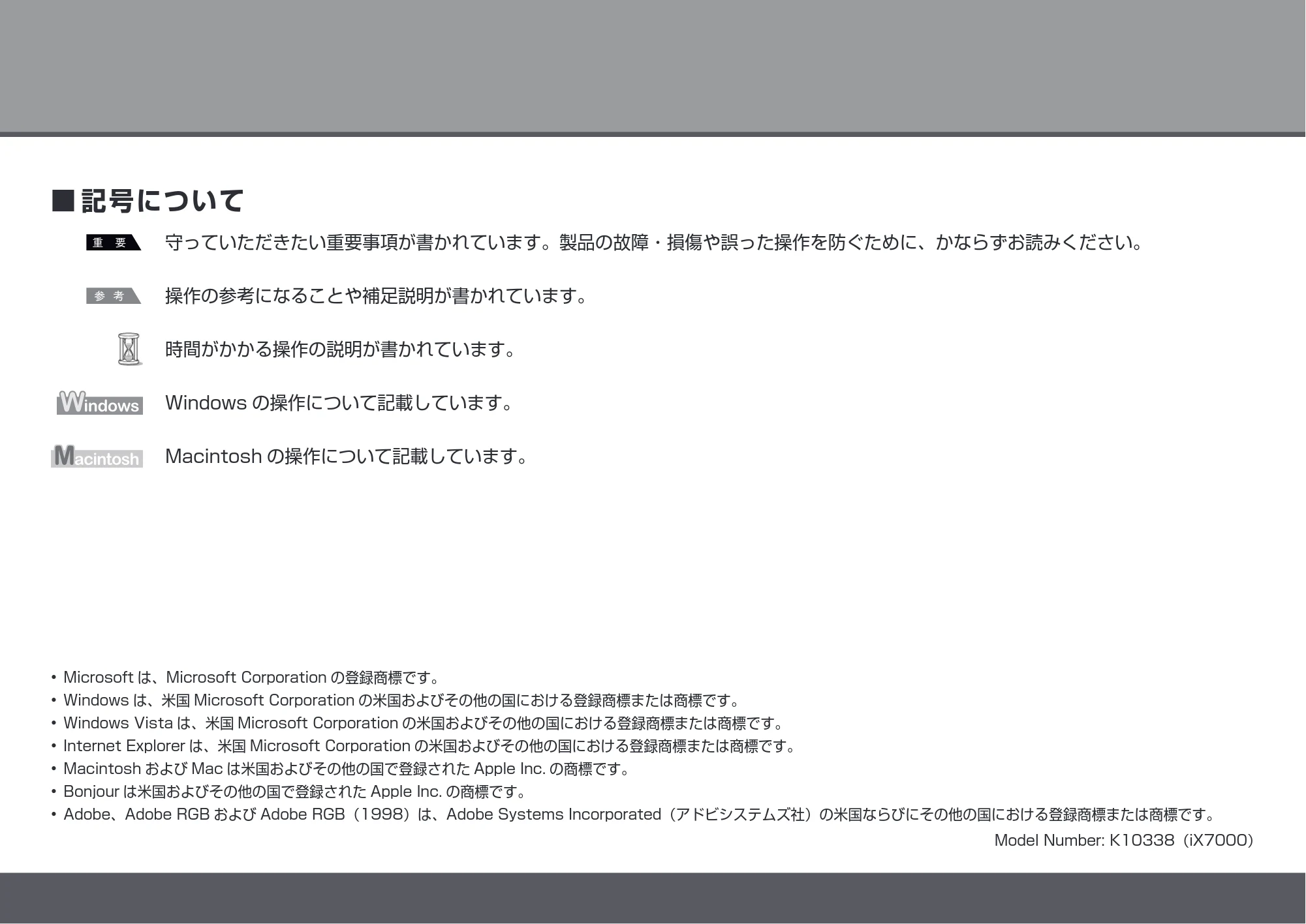 キヤノン PIXUS iX7000 かんたんスタートガイド （PDF形式／8.56Mバイト） — 原本ページ — 2ページ