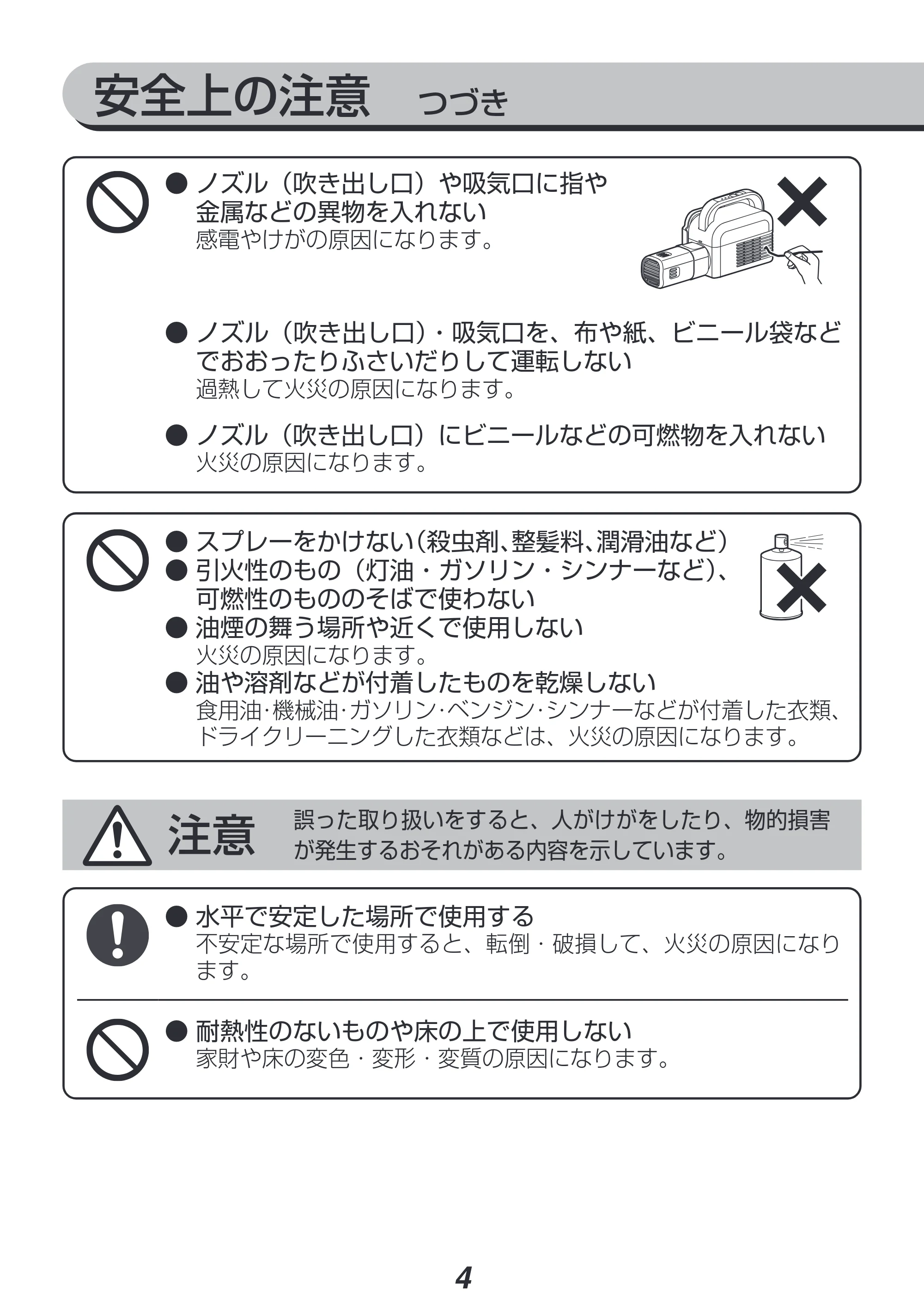 アイリスオーヤマ FK-L1-WP 取扱説明書 — 原本ページ — 4ページ