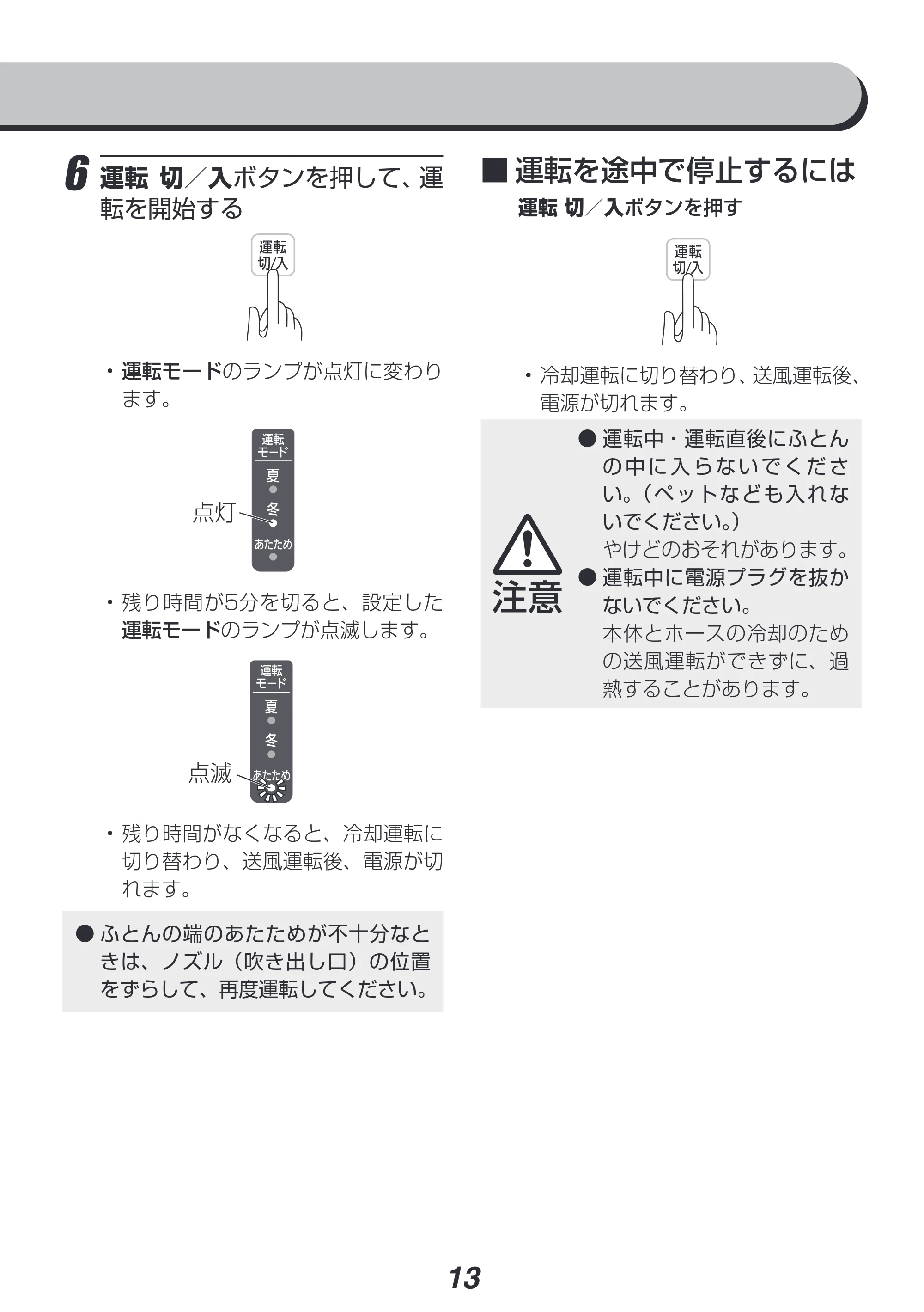 アイリスオーヤマ FK-L1-WP 取扱説明書 — 原本ページ — 13ページ
