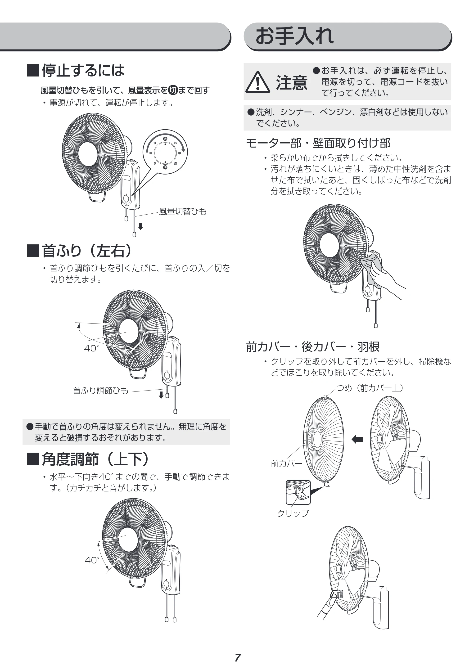 アイリスオーヤマ WFM-306 取扱説明書 — 原本ページ — 7ページ