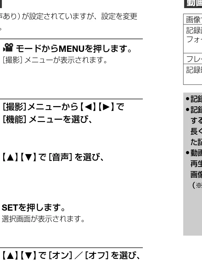 日立 HDC-632 / HDC-633X 取扱説明書 — 動画を音声なしで撮影する場合 — 図版 26-2 — 26ページ