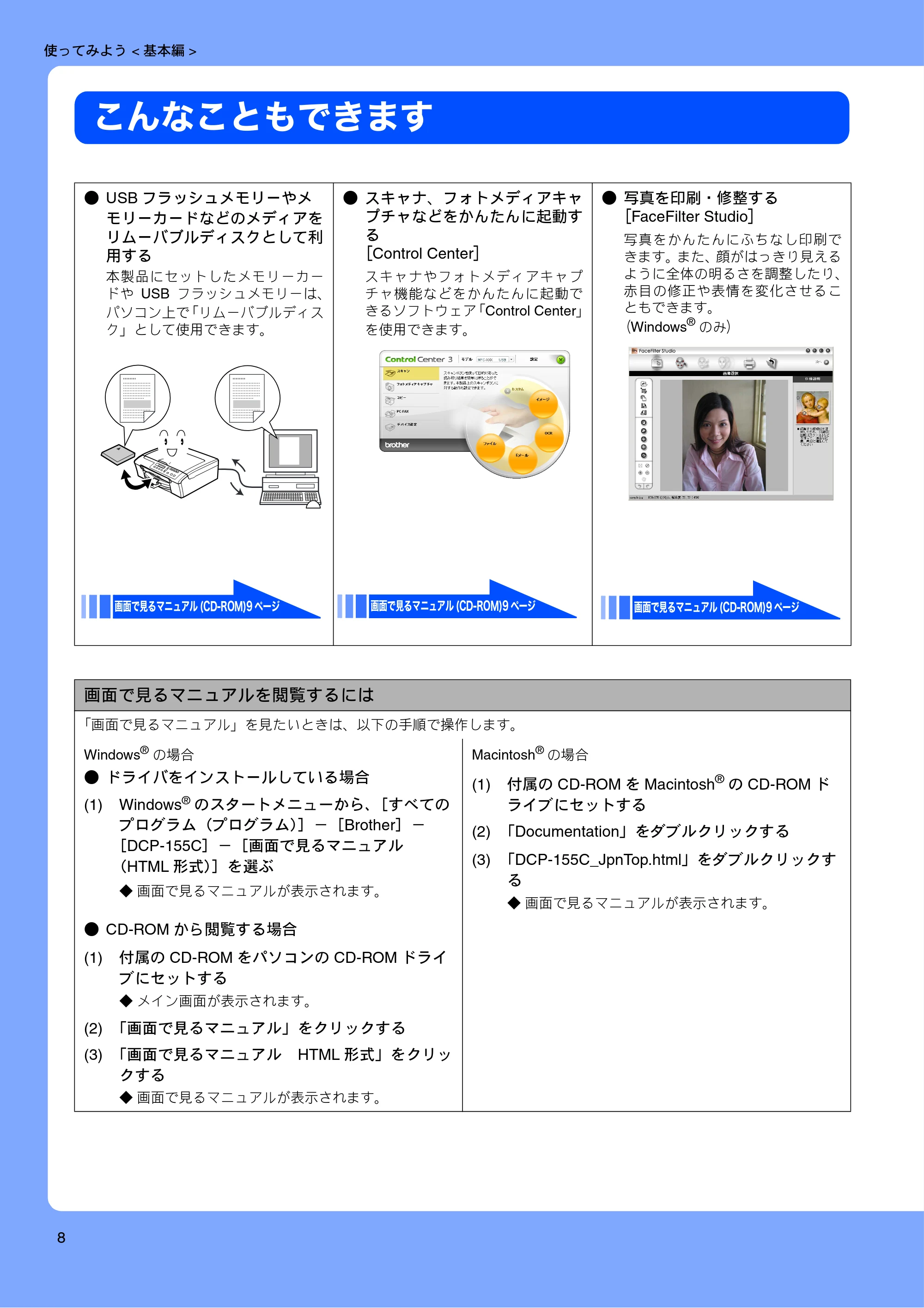 ブラザー DCP-155C 取扱説明書(本体) — こんなこともできます — 原本ページ — 10ページ