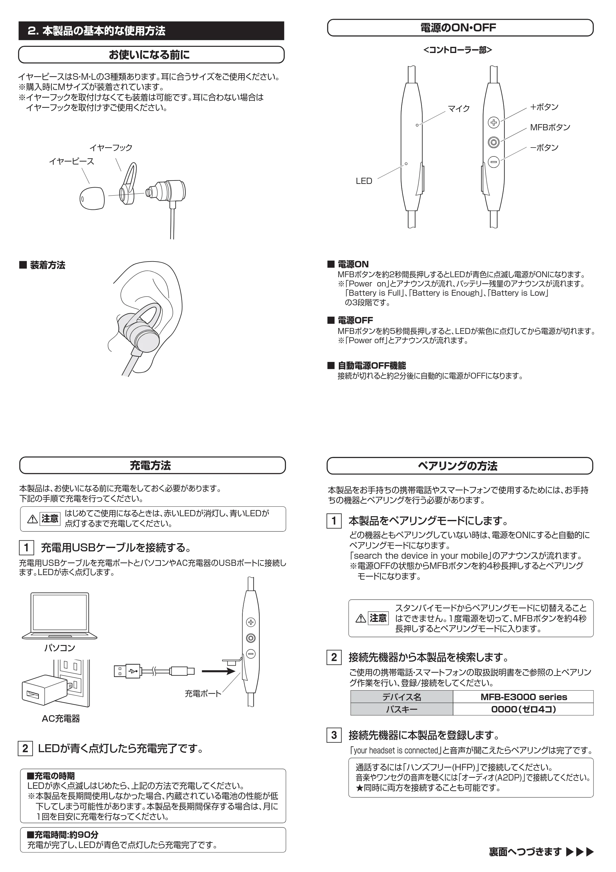 サンワサプライ MFB-E3300 取扱説明書 — 原本ページ — 2ページ