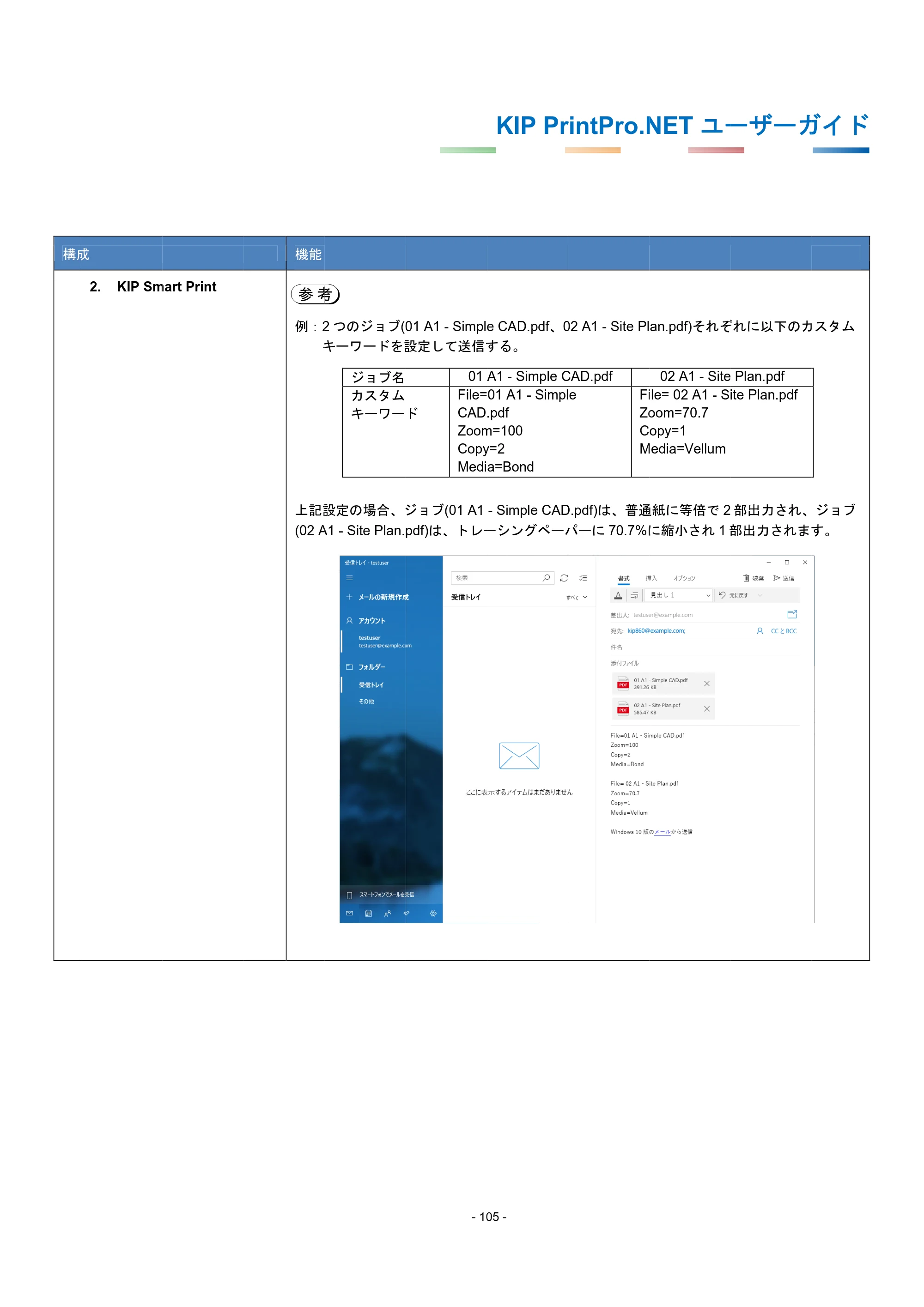 京セラ KIP 7170G KIP PrintPro.Net ユーザーガイド — 原本ページ — 109ページ