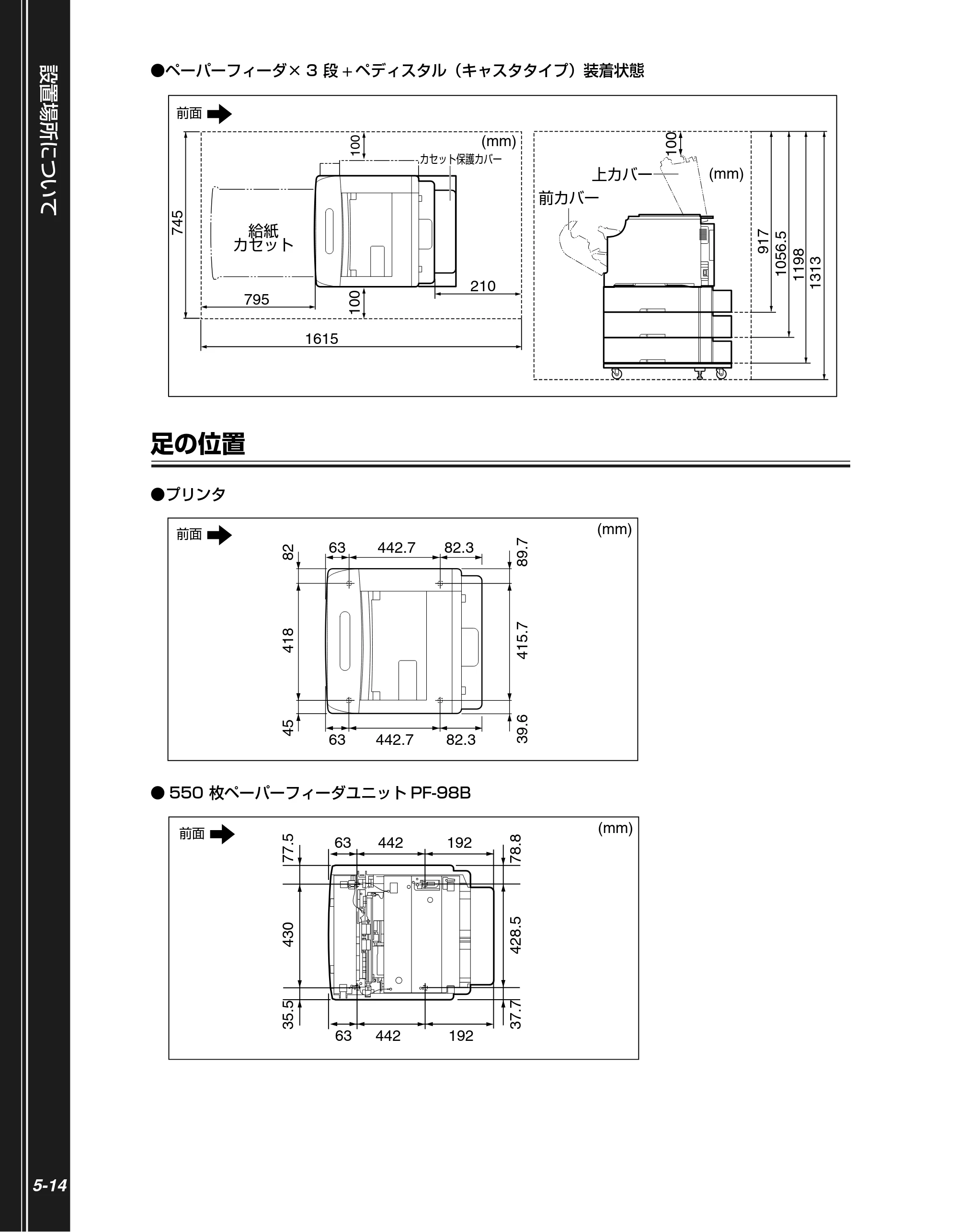 キヤノン LBP5610 かんたん操作ガイド 2007年12月12日掲載 （PDF形式／5.84Mバイト） — 足の位置 — 原本ページ — 130ページ