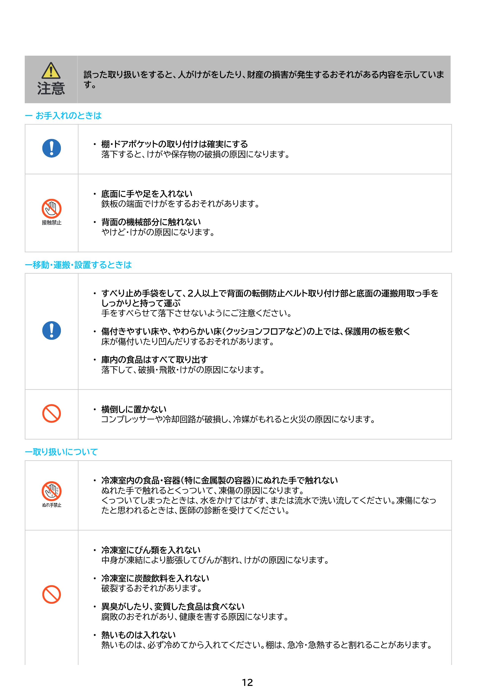 アイリスオーヤマ IRSN-HF44A 取扱説明書 — 原本ページ — 12ページ