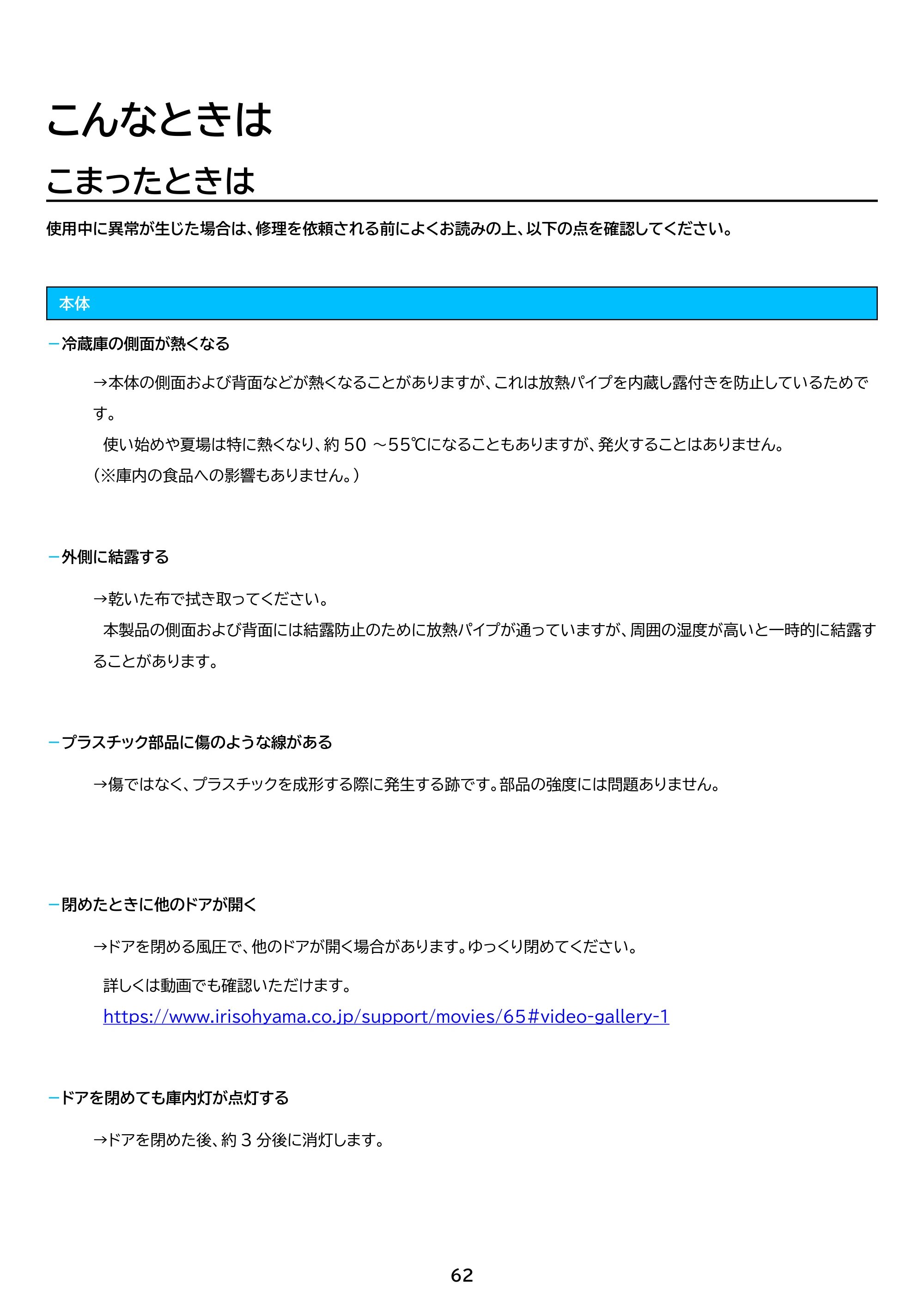 アイリスオーヤマ IRSN-HF44A 取扱説明書 — 原本ページ — 62ページ