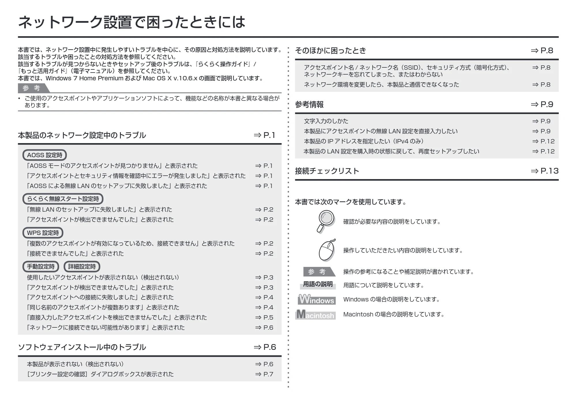 キヤノン PIXUS MG5230 ネットワーク設置で困ったときには (PDF形式/2.79Mバイト) — 原本ページ — 2ページ