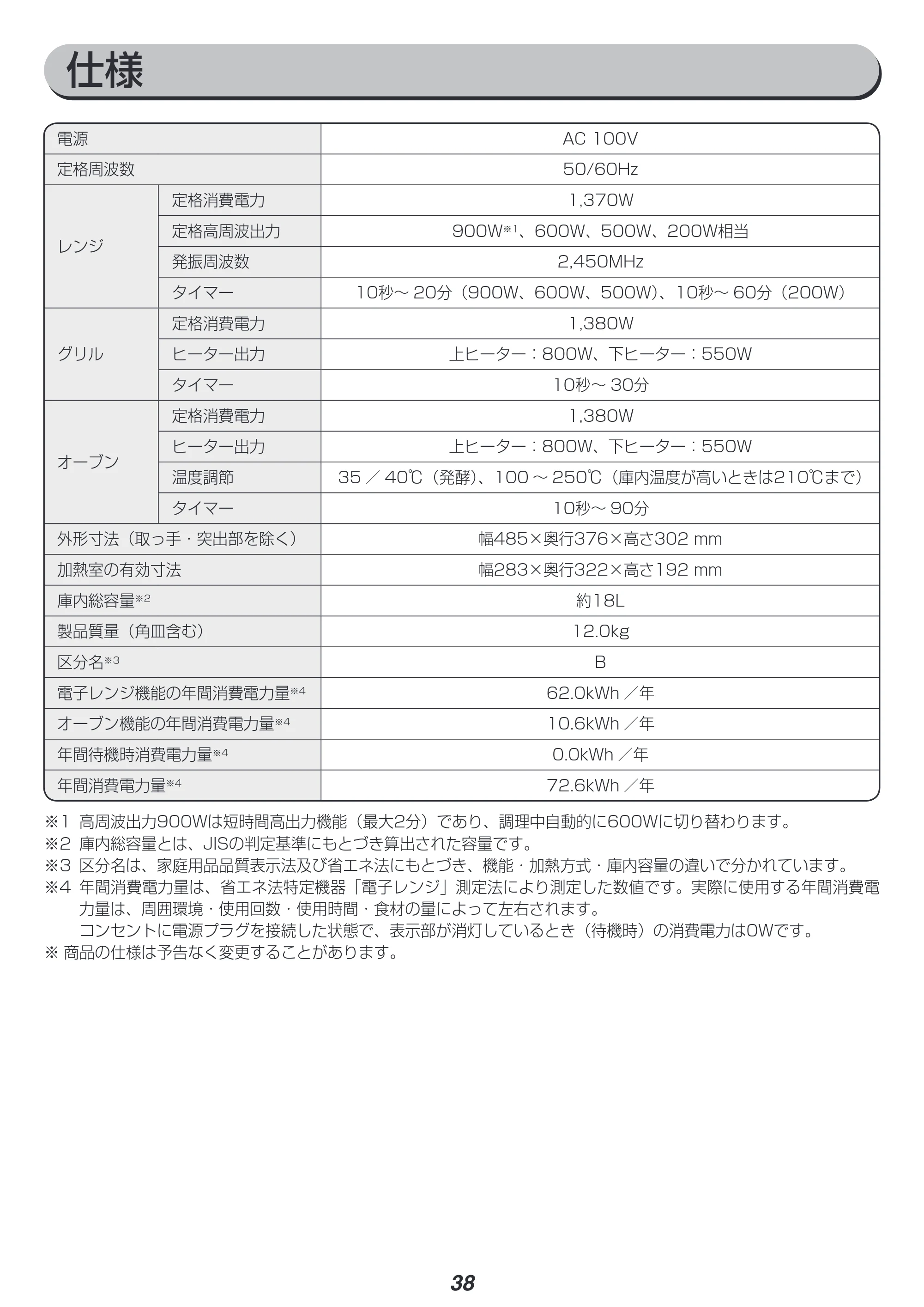アイリスオーヤマ MO-F1801 取扱説明書 — 原本ページ — 38ページ