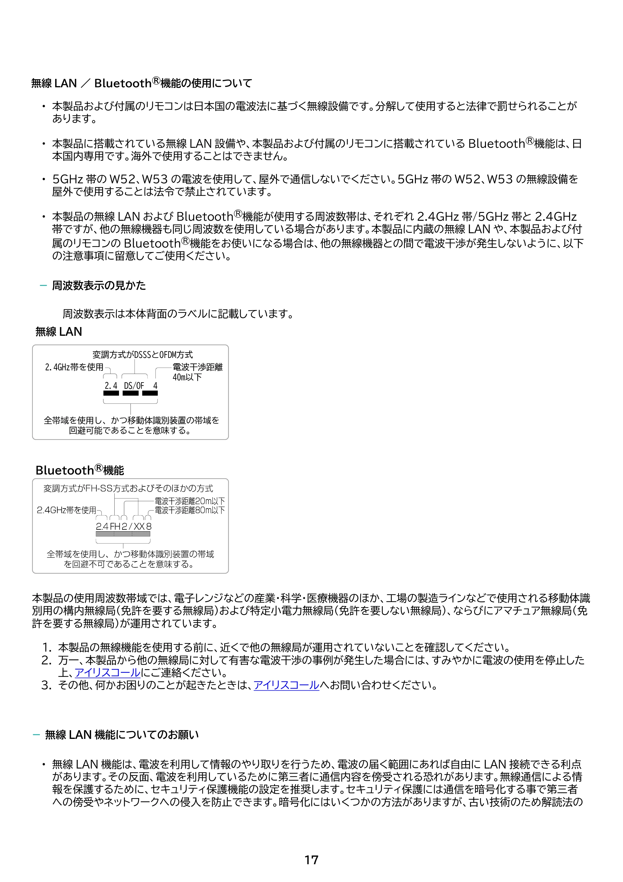 アイリスオーヤマ FEA20 取扱説明書 — 原本ページ — 17ページ