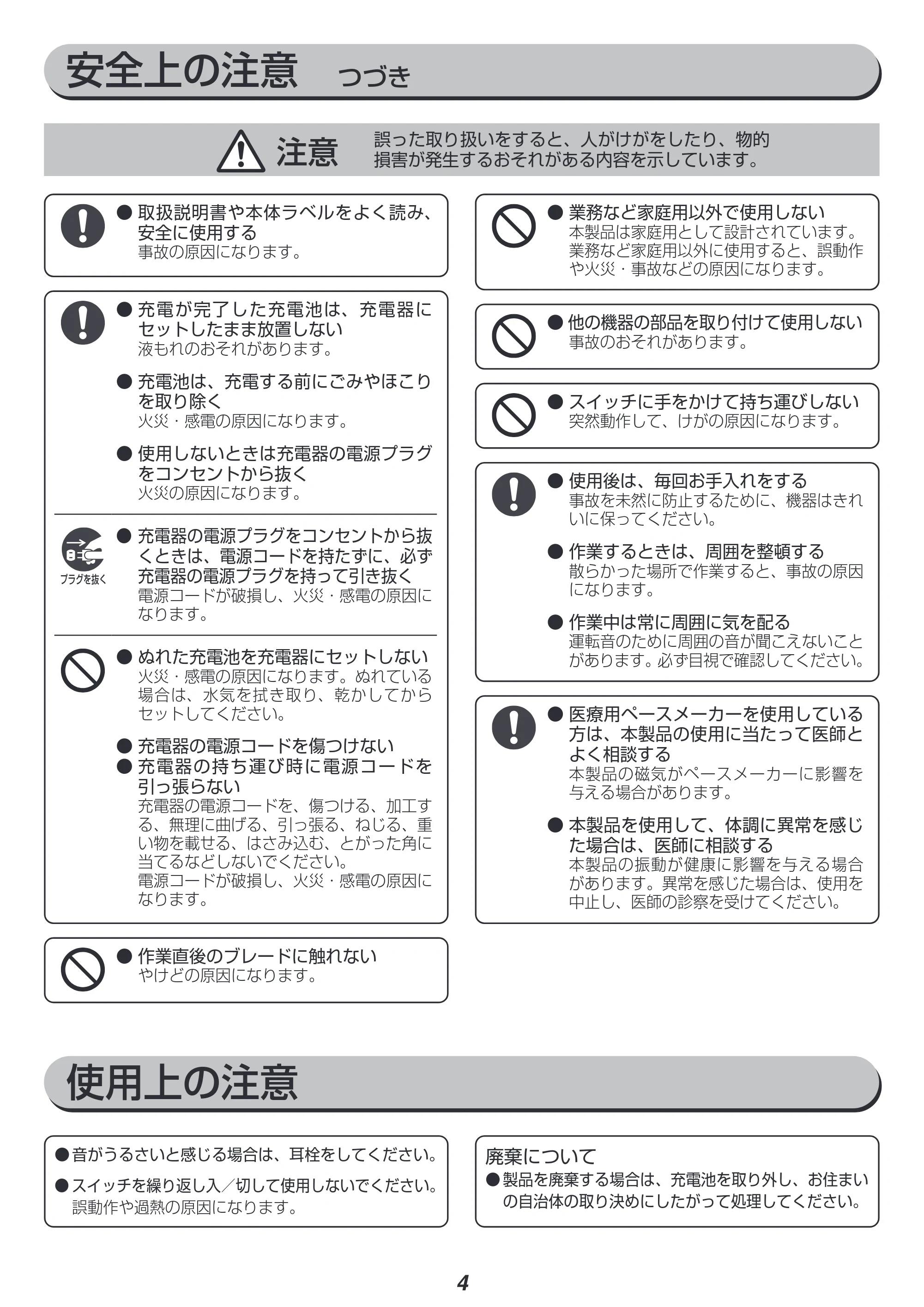 アイリスオーヤマ JGT230 取扱説明書 — 原本ページ — 4ページ