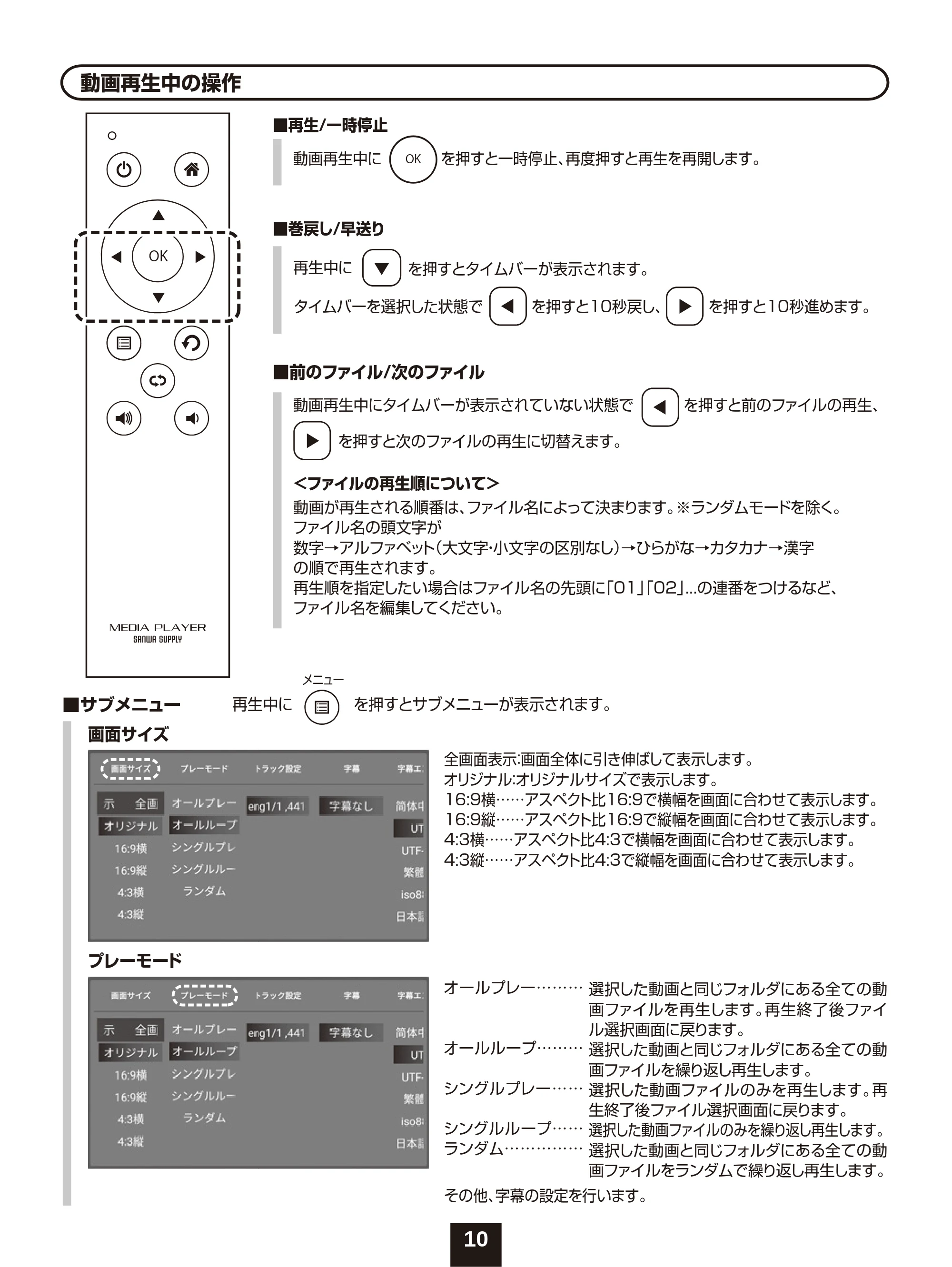 サンワサプライ MED-PL2K102 取扱説明書 — 原本ページ — 10ページ