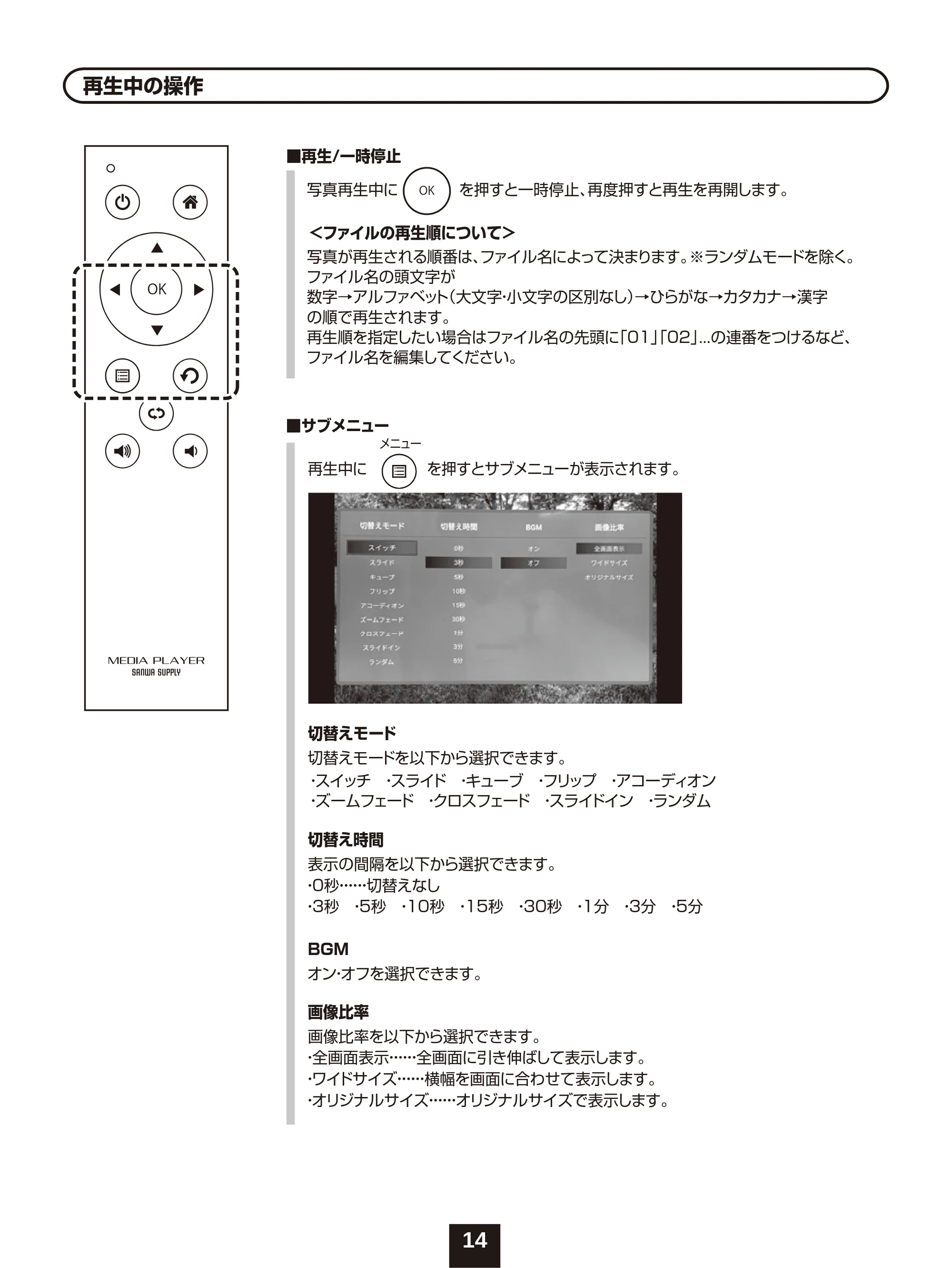 サンワサプライ MED-PL2K102 取扱説明書 — 原本ページ — 14ページ