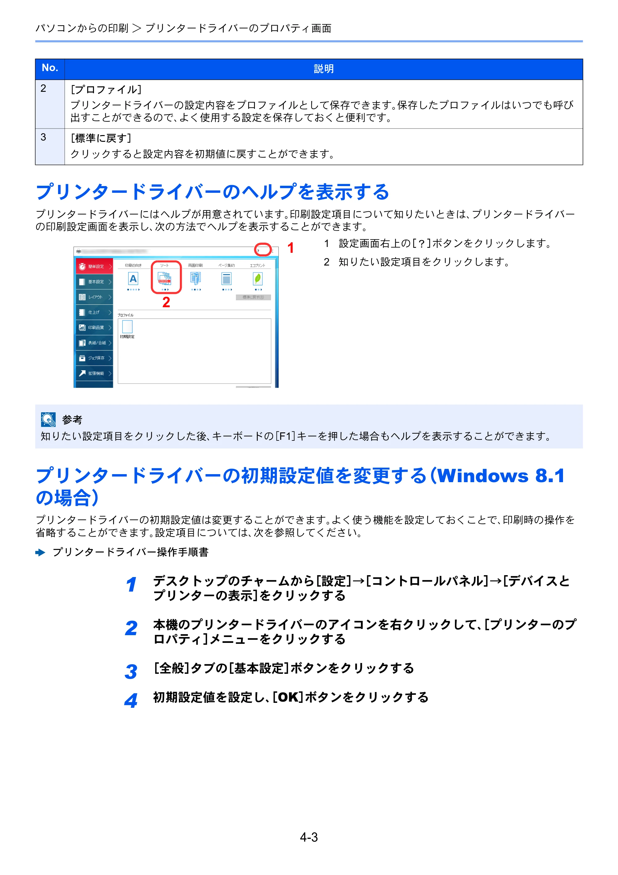 京セラ ECOSYS P4060dn ECOSYS P4060dn 使用説明書 — プリンタードライバーのヘルプを表示する — 原本ページ — 126ページ
