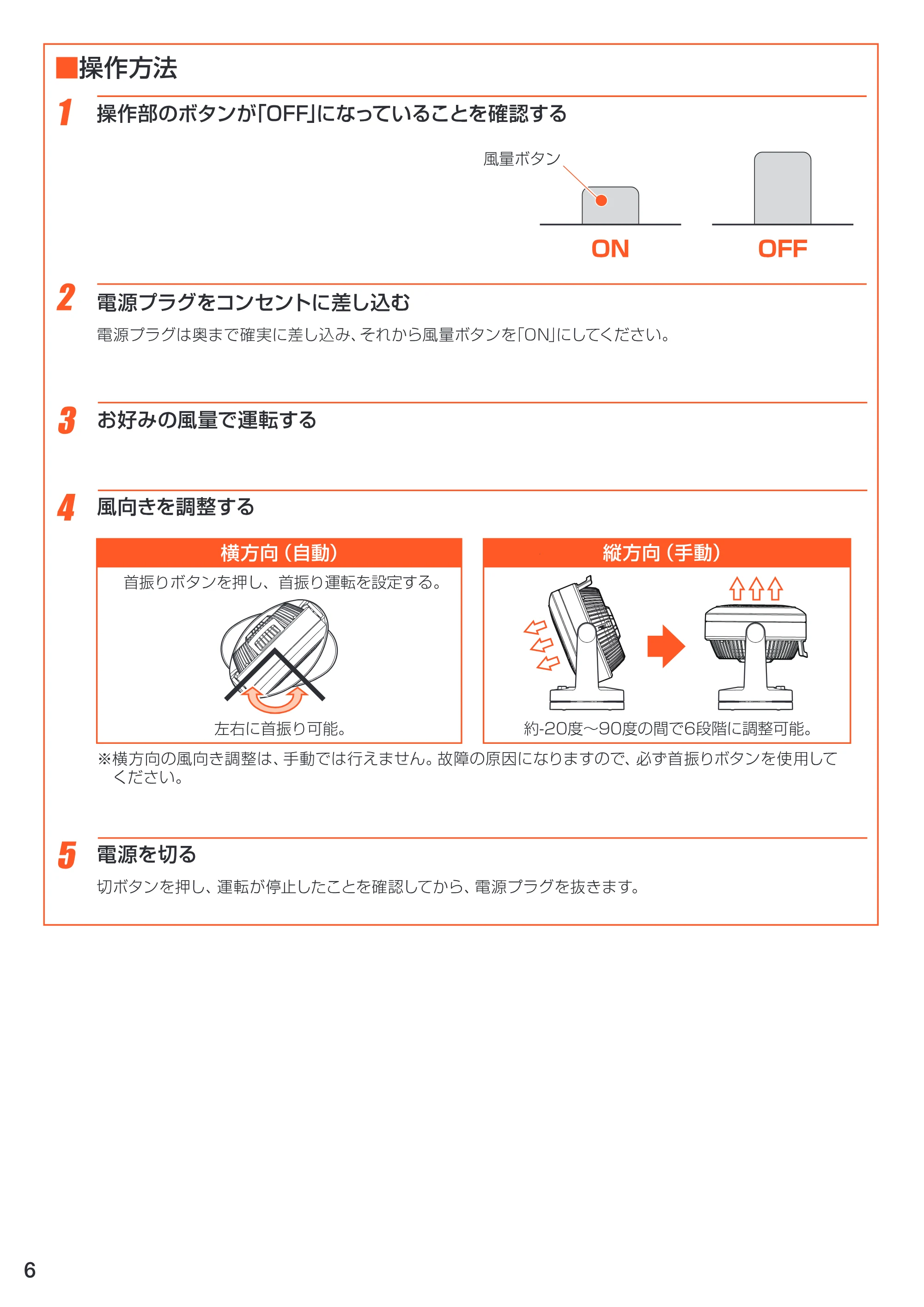 アイリスオーヤマ ENC-23K 取扱説明書 — 原本ページ — 6ページ