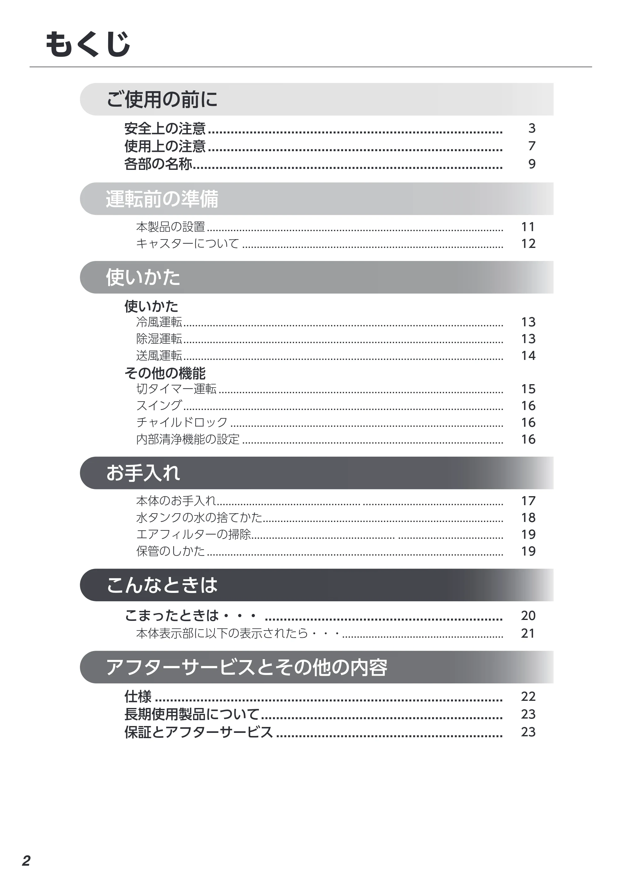 アイリスオーヤマ ICA-0301G 取扱説明書 — 原本ページ — 2ページ