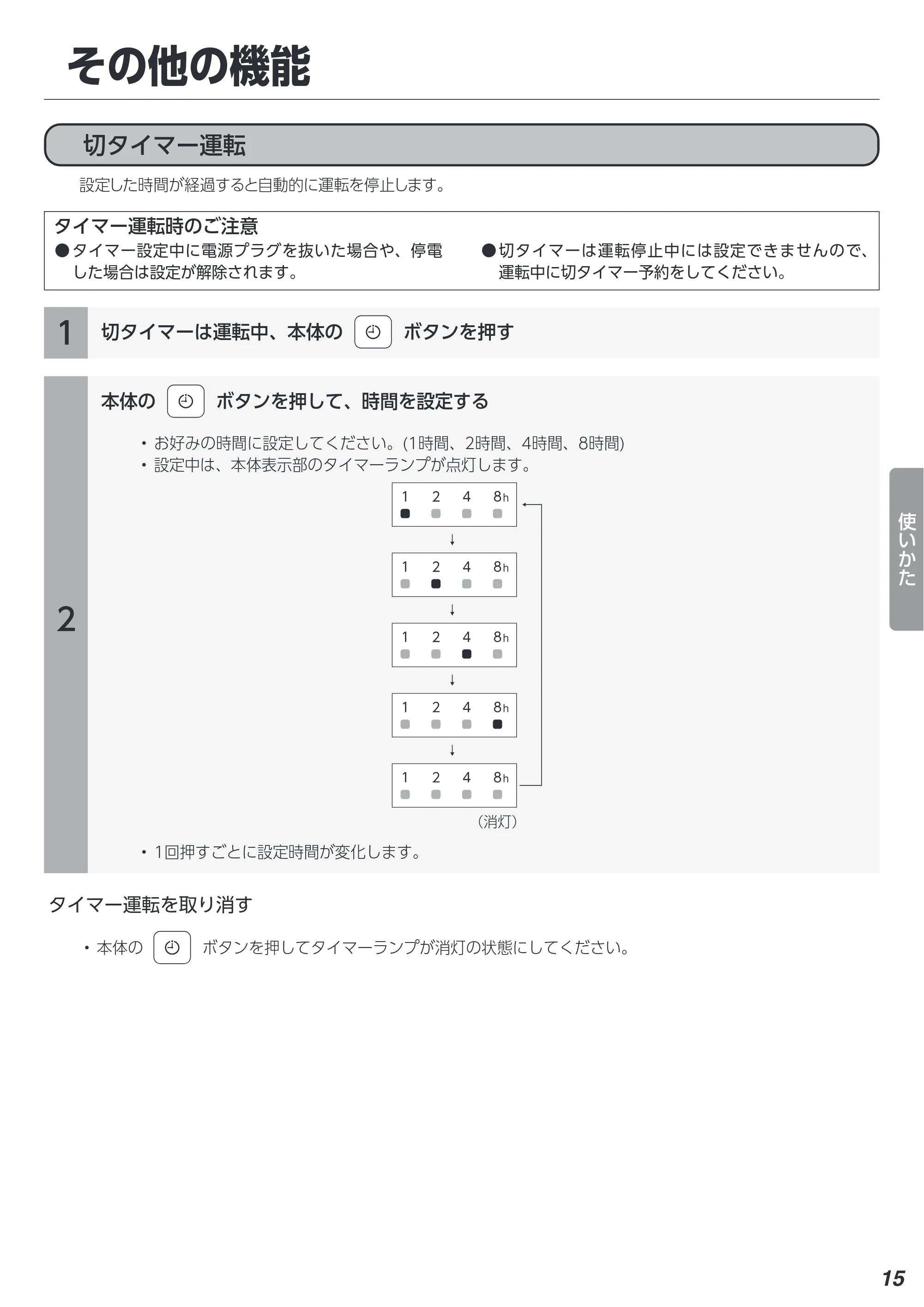 アイリスオーヤマ ICA-0301G 取扱説明書 — 原本ページ — 15ページ