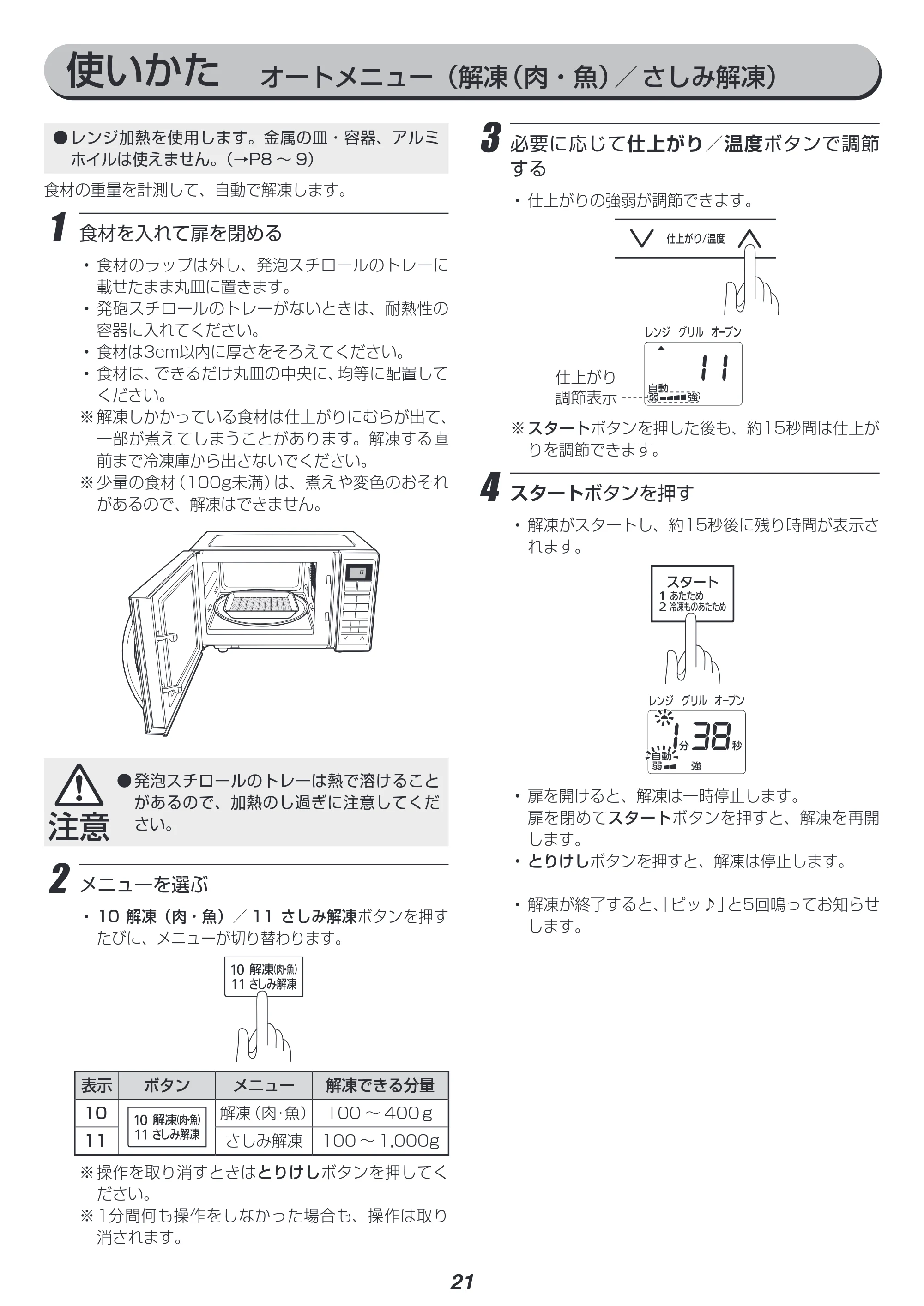 アイリスオーヤマ MO-TJ2 取扱説明書 — 原本ページ — 21ページ