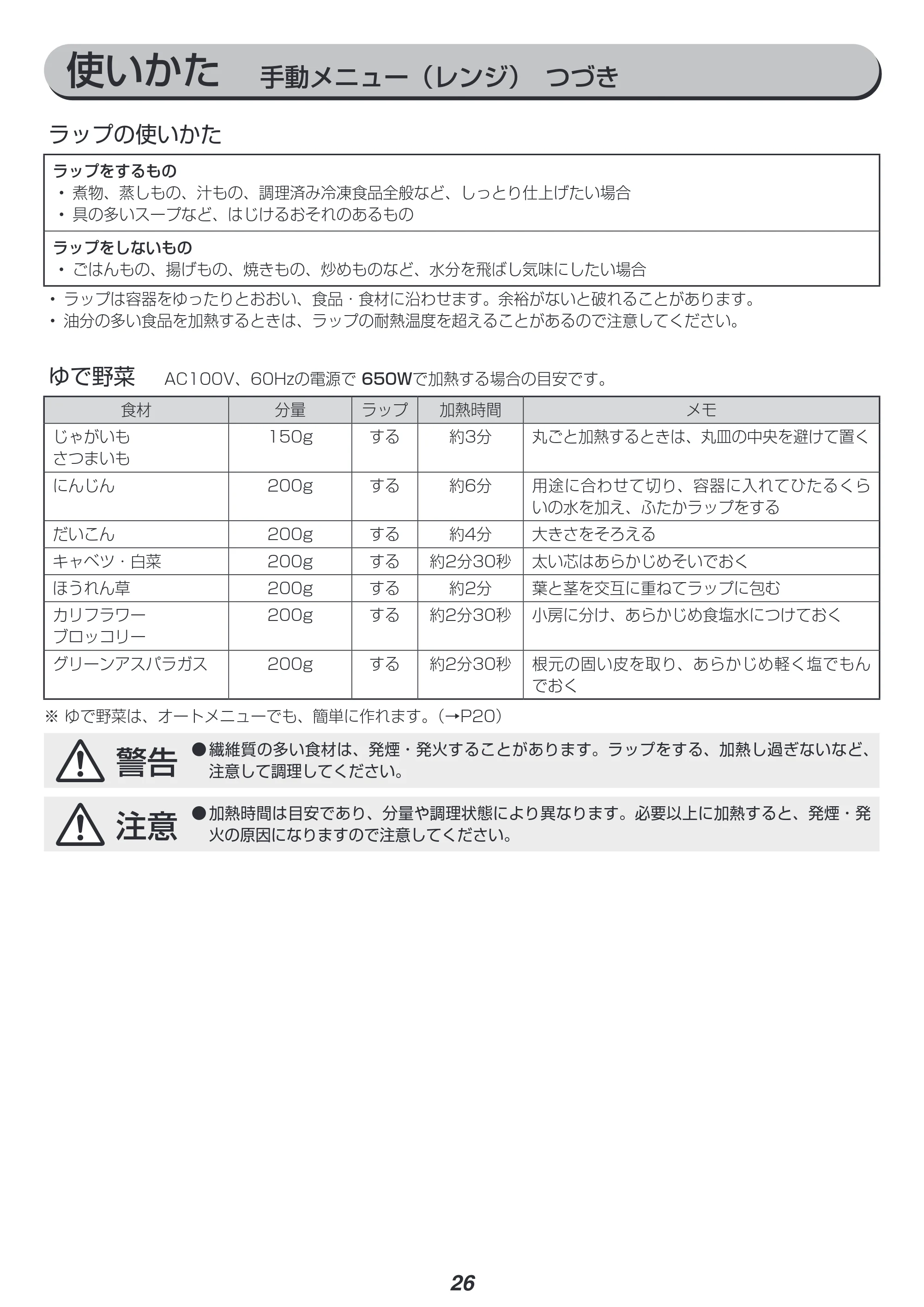 アイリスオーヤマ MO-TJ2 取扱説明書 — 原本ページ — 26ページ