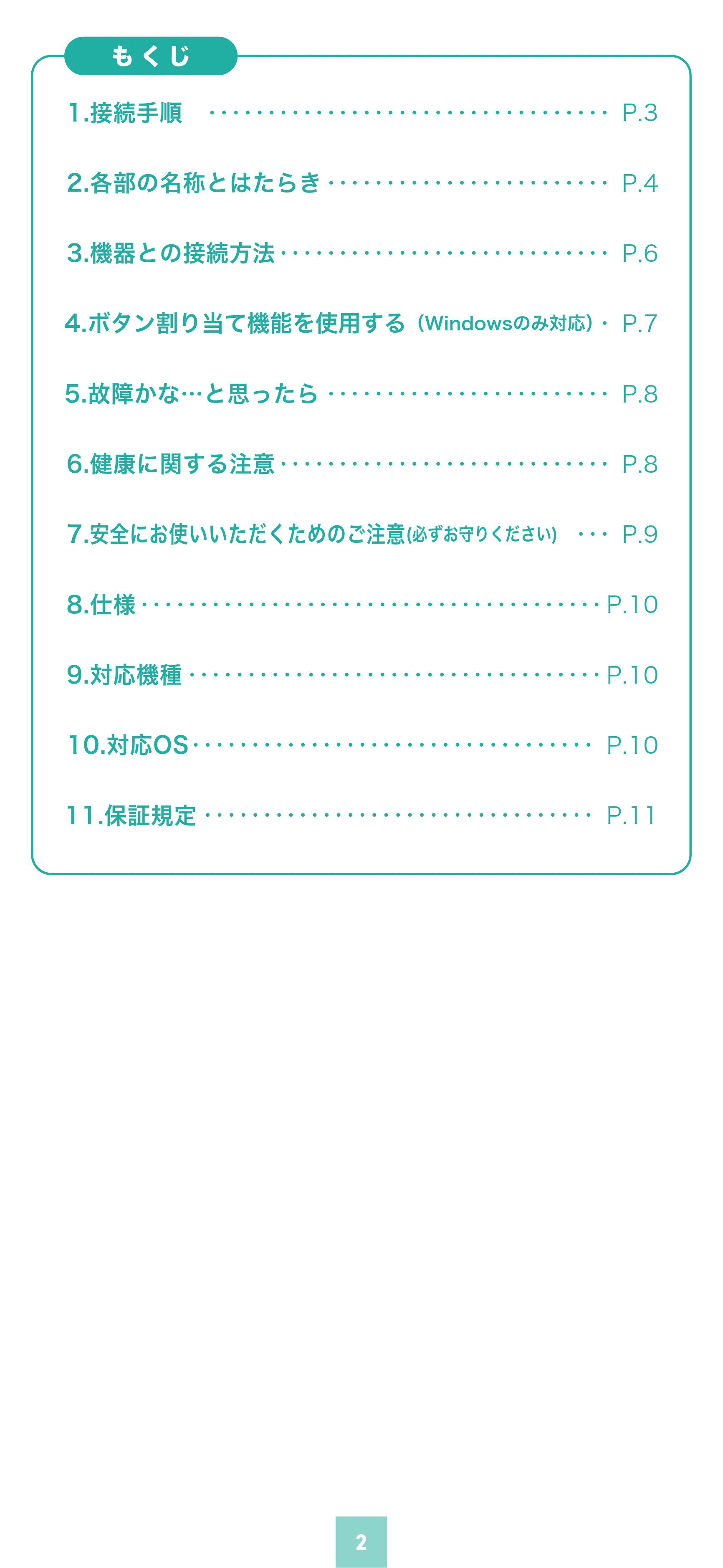 サンワサプライ MA-EYBS522BK 取扱説明書 — 原本ページ — 2ページ