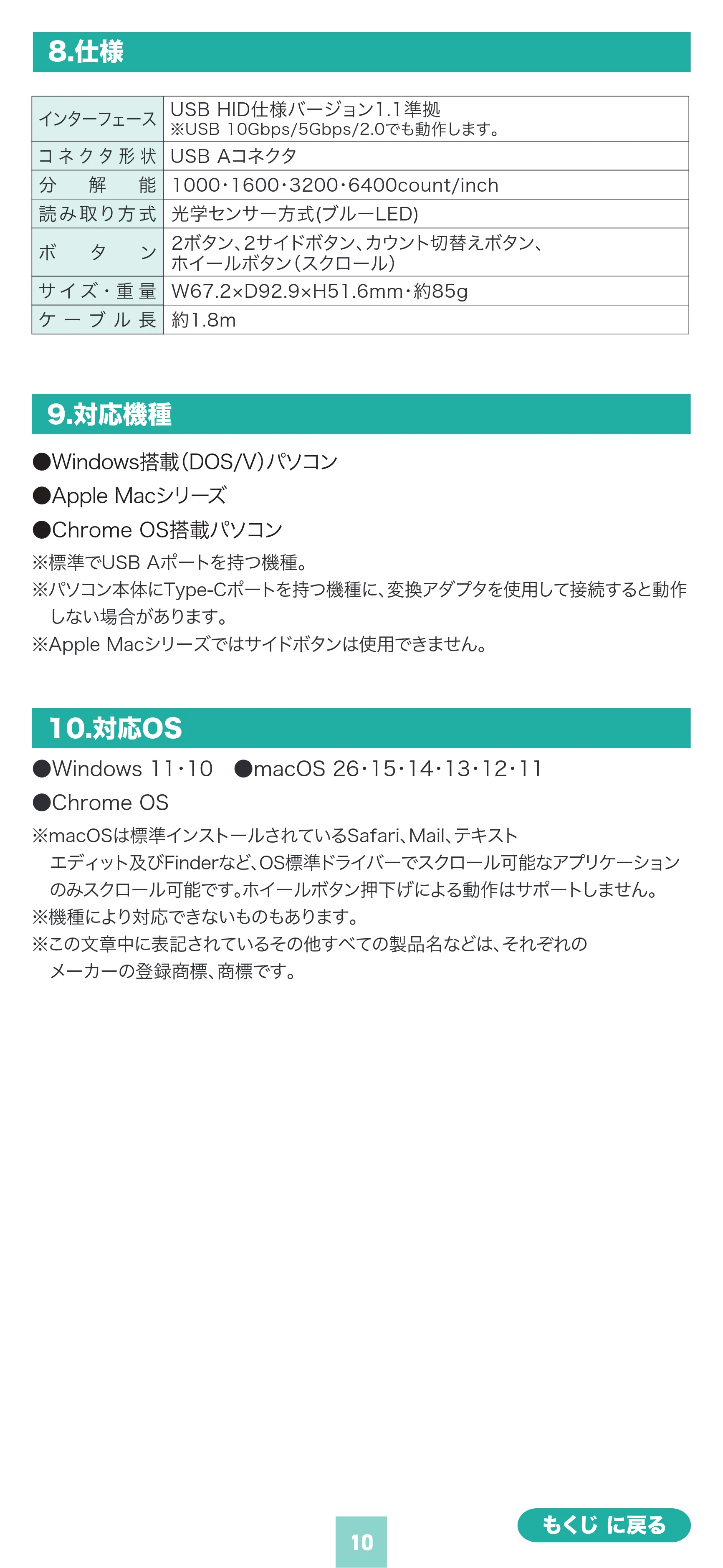 サンワサプライ MA-EYBS522BK 取扱説明書 — 原本ページ — 10ページ