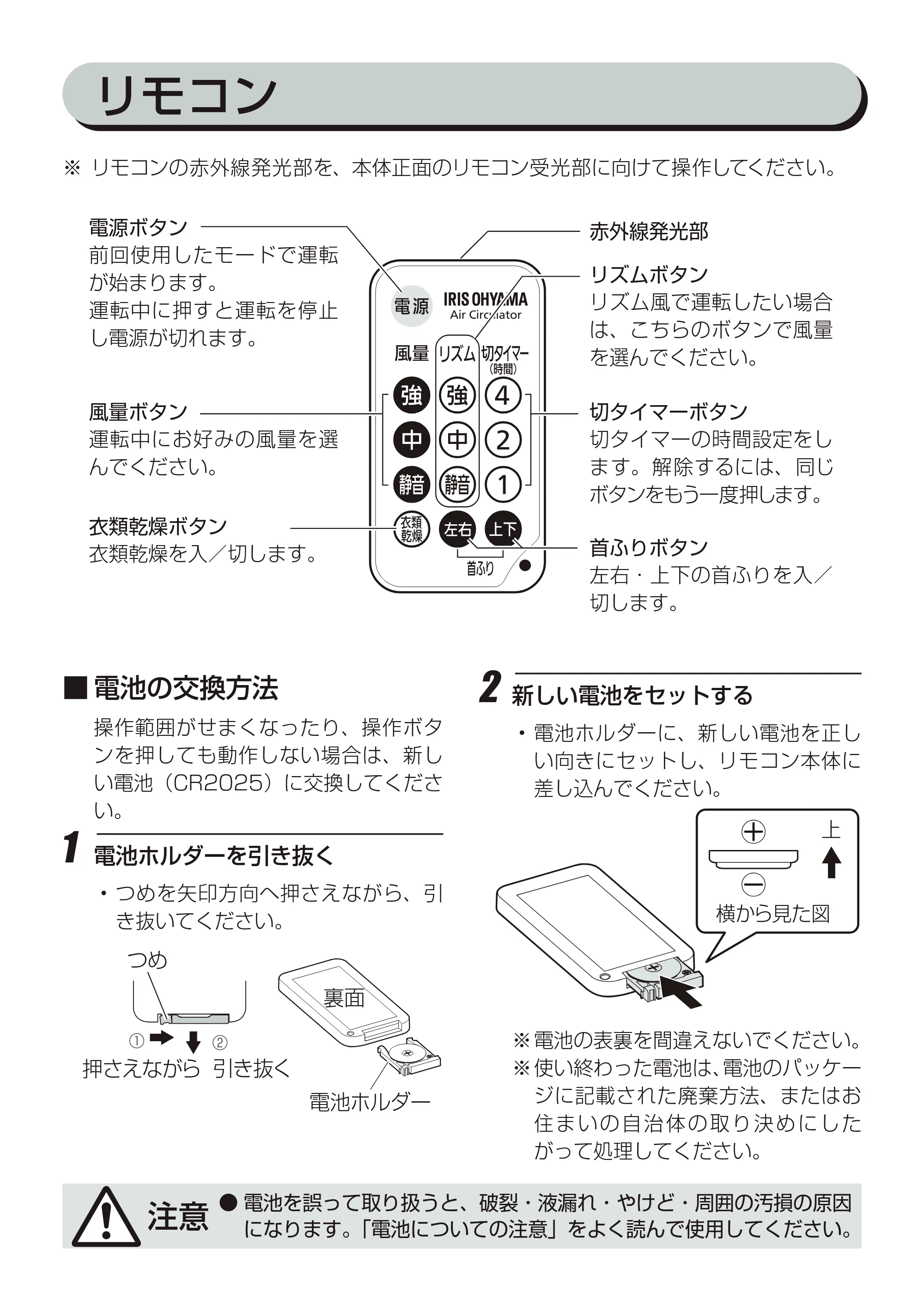 アイリスオーヤマ PCF-C18T 取扱説明書 — 原本ページ — 9ページ
