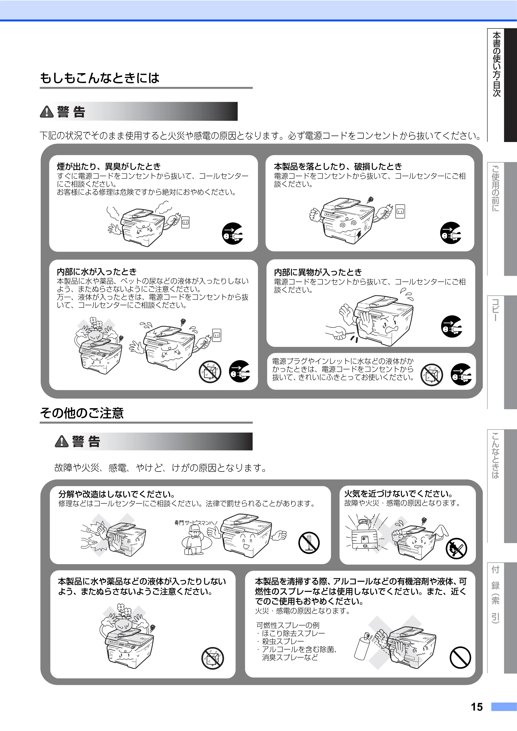 ブラザー DCP-7030 / DCP-7040 取扱説明書（本体） — 原本ページ — 15ページ