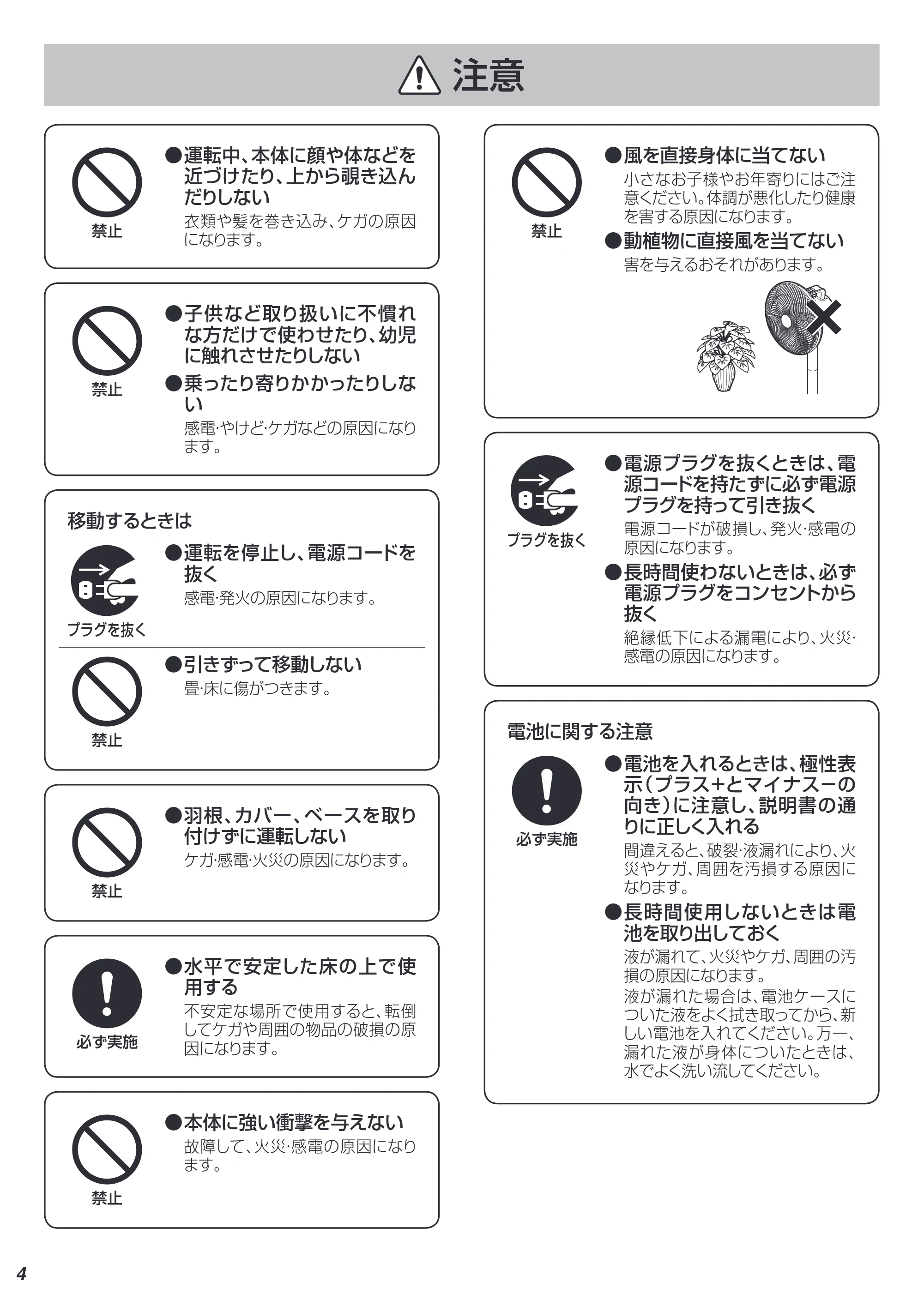 アイリスオーヤマ LFDC-251H 取扱説明書 — 原本ページ — 4ページ