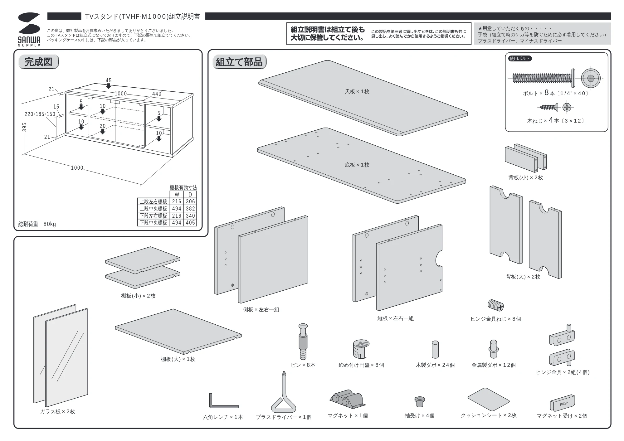 サンワサプライ TVHF-M1000 取扱説明書 — 原本ページ — 1ページ
