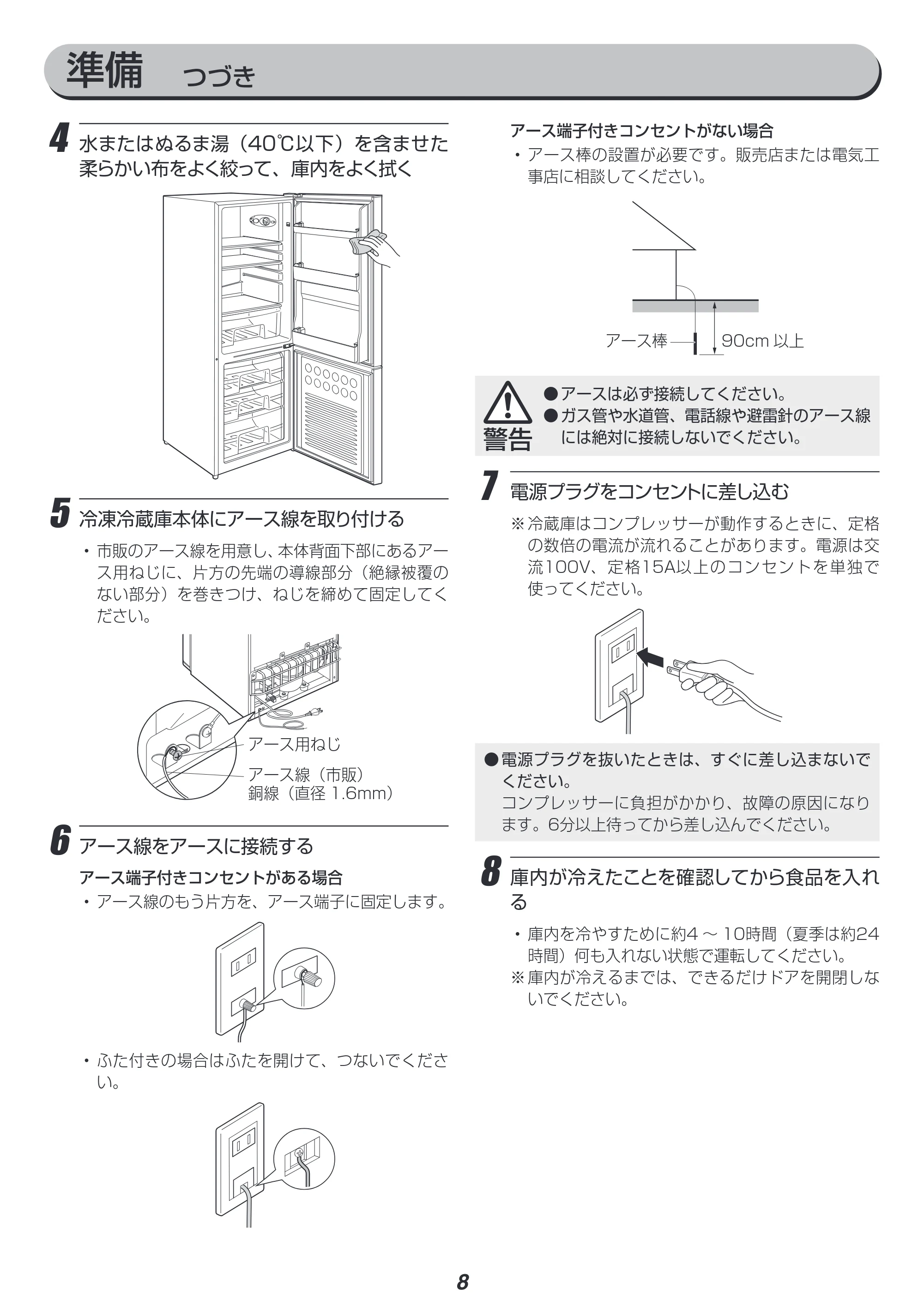 アイリスオーヤマ AF162-W 取扱説明書 — 原本ページ — 8ページ