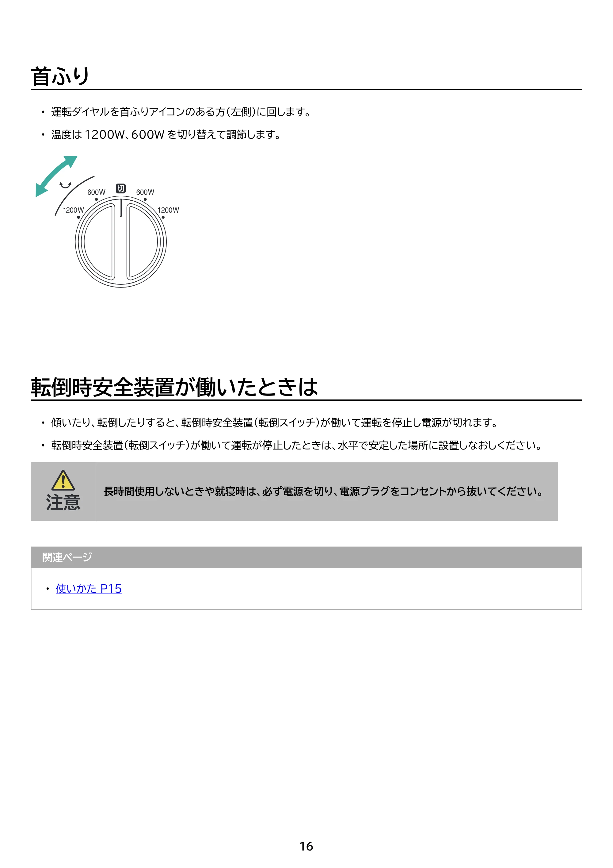 アイリスオーヤマ KCH-LDSW121 取扱説明書 — 原本ページ — 16ページ