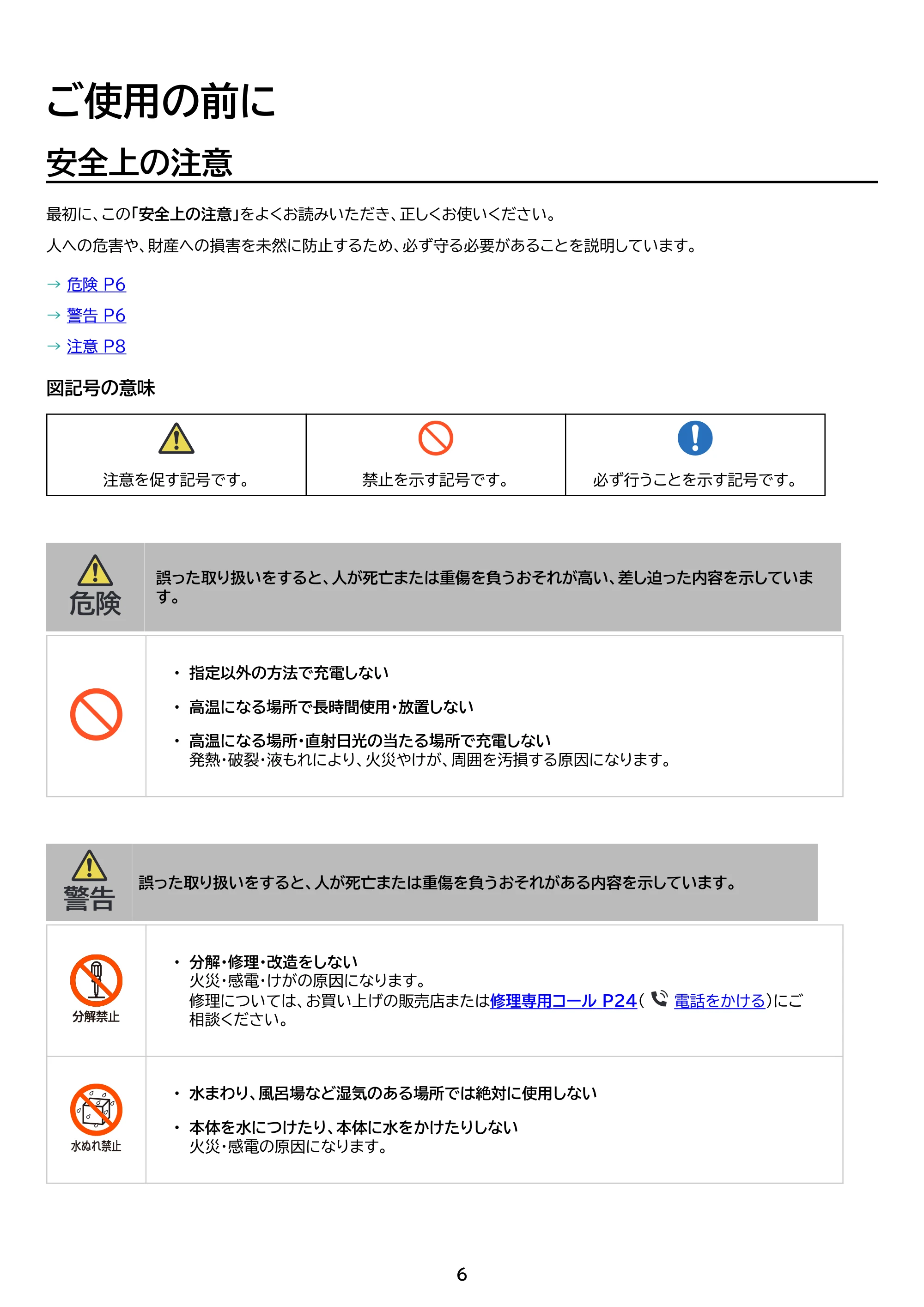 アイリスオーヤマ PF-C2501 取扱説明書 — 原本ページ — 6ページ