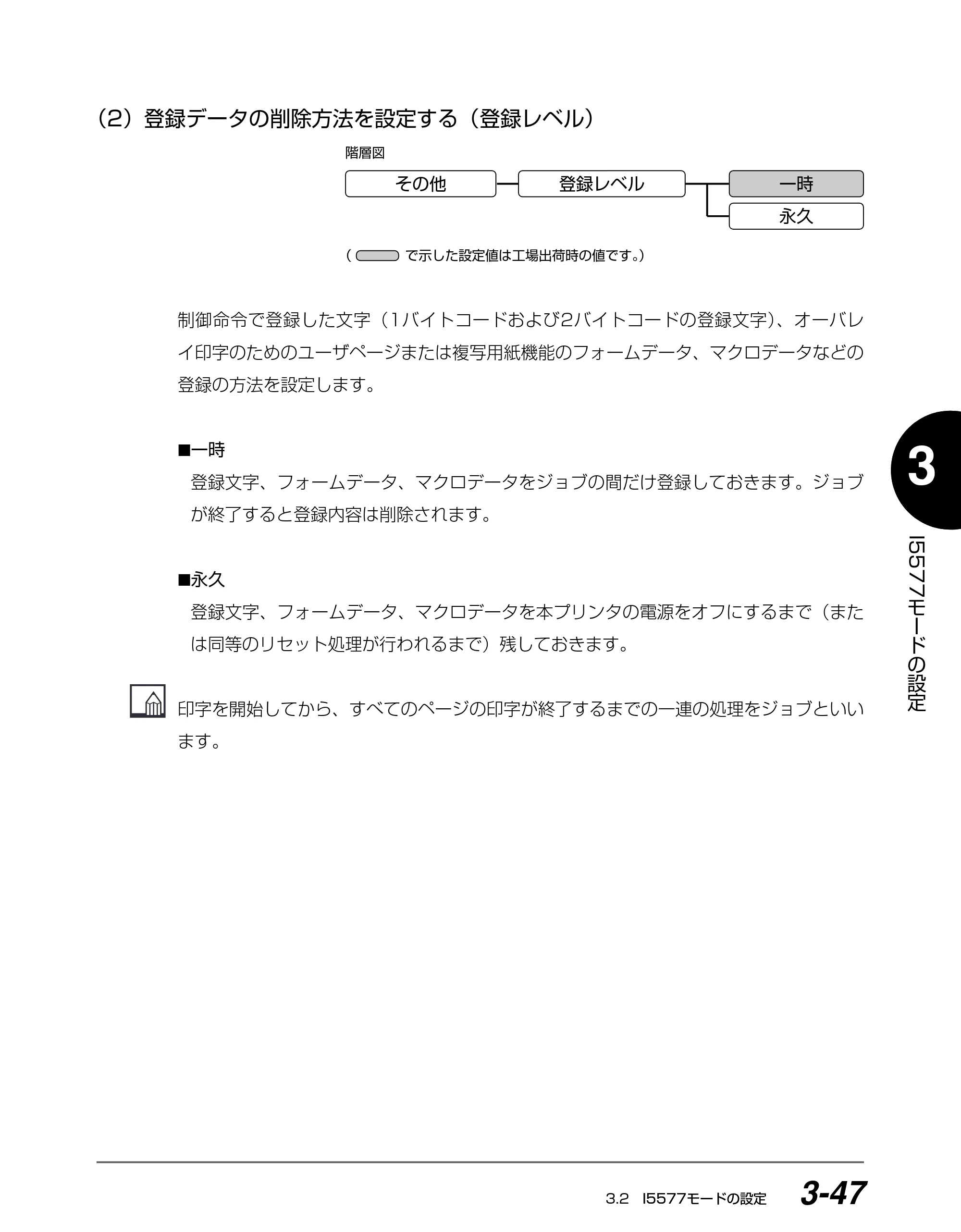 キヤノン BIJ2350/BIJ1350/BIJ1350D I5577ユーザーズガイド （PDF形式／4.55Mバイト） — （2）登録データの削除方法を設定する（登録レベル） — 原本ページ — 128ページ