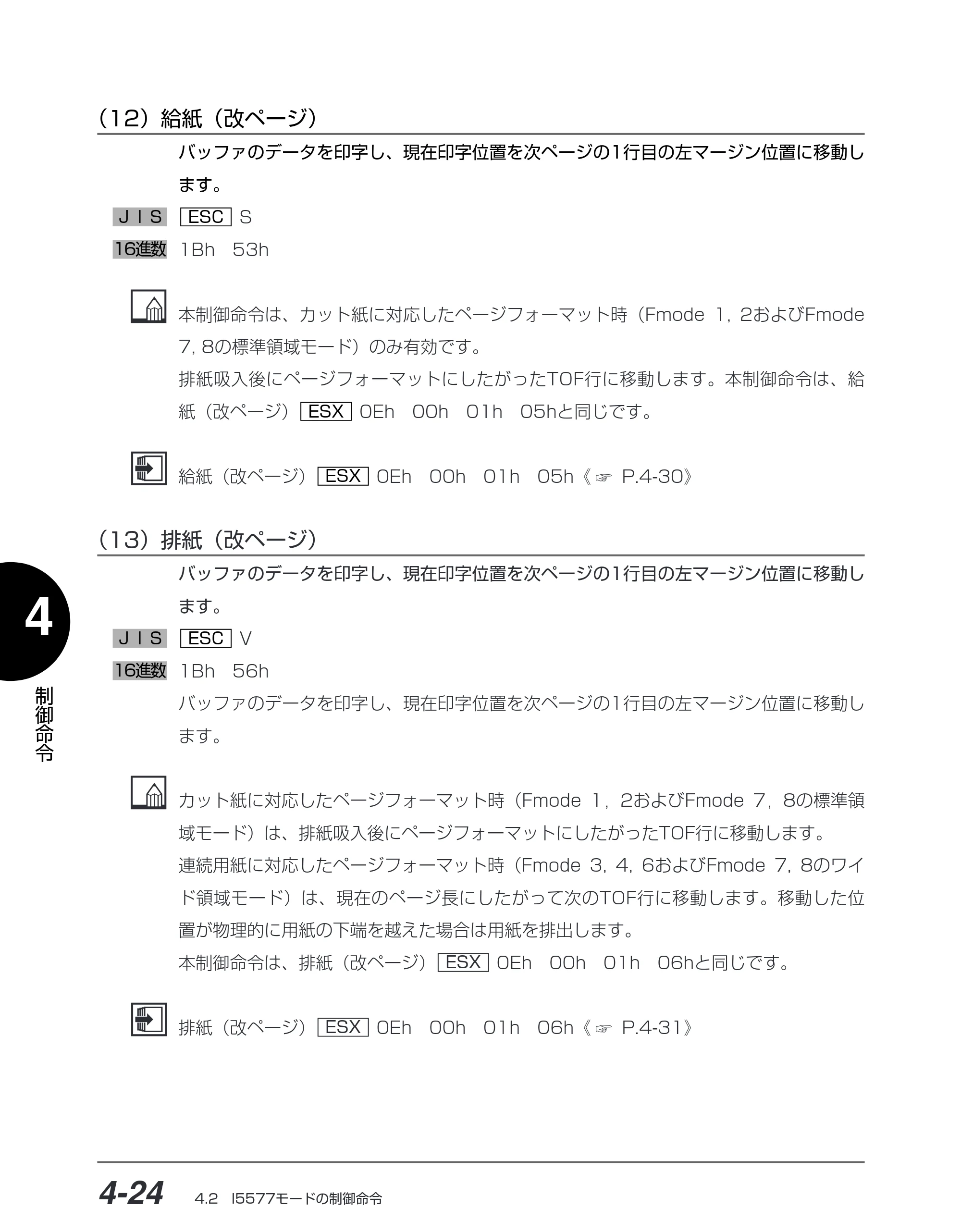 キヤノン BIJ2350/BIJ1350/BIJ1350D I5577ユーザーズガイド （PDF形式／4.55Mバイト） — （12）給紙（改ページ） — 原本ページ — 155ページ