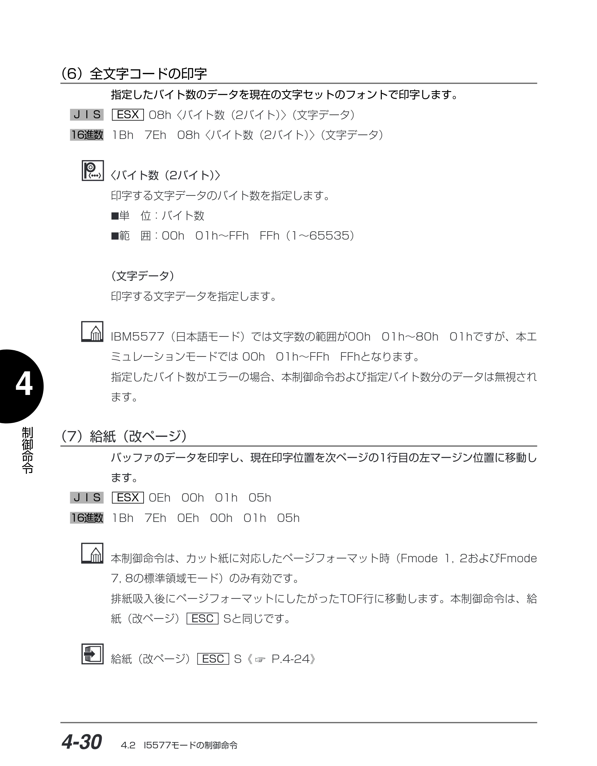 キヤノン BIJ2350/BIJ1350/BIJ1350D I5577ユーザーズガイド （PDF形式／4.55Mバイト） — （6）全文字コードの印字 — 原本ページ — 161ページ