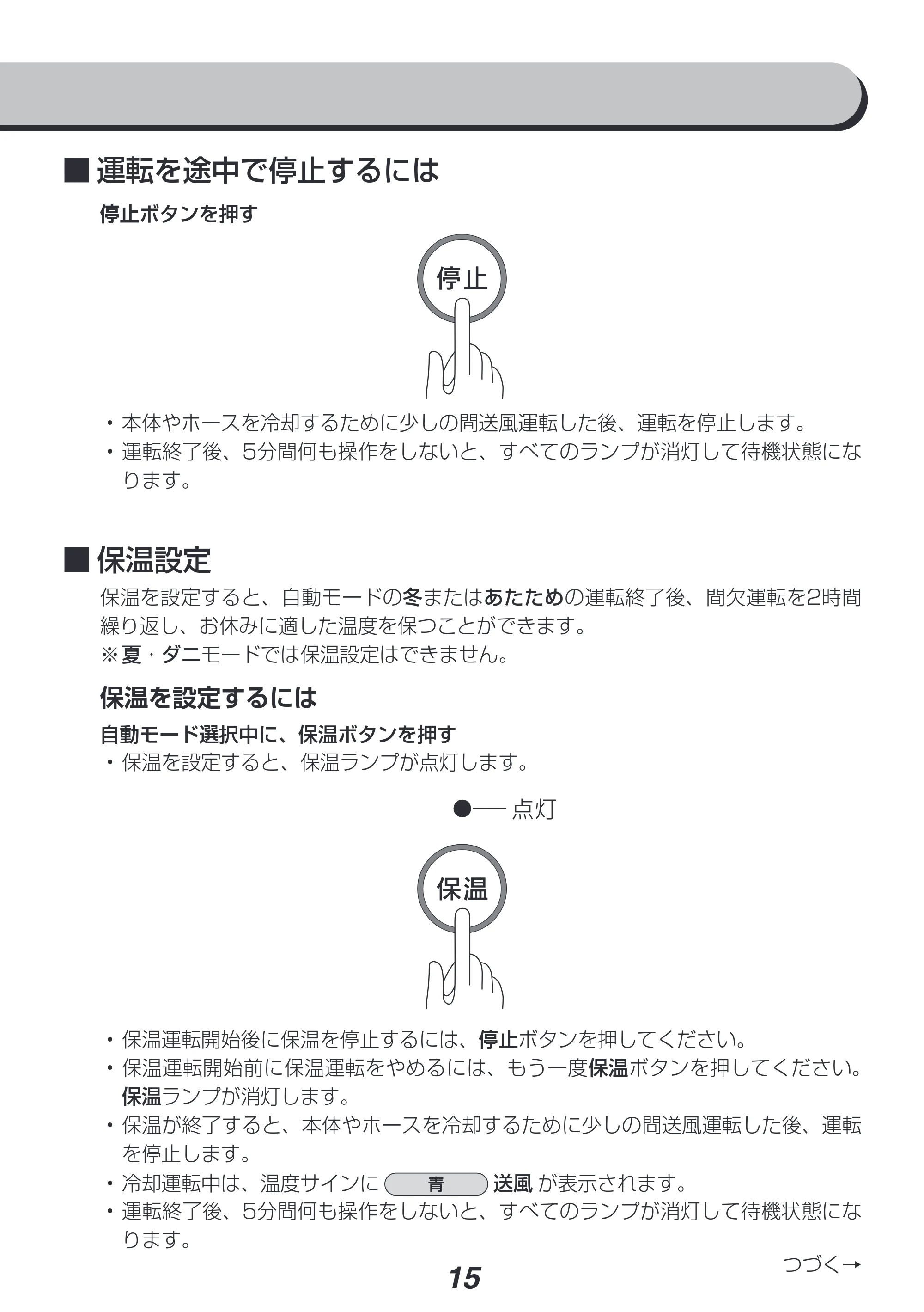 アイリスオーヤマ KFK-104C 取扱説明書 — 原本ページ — 15ページ