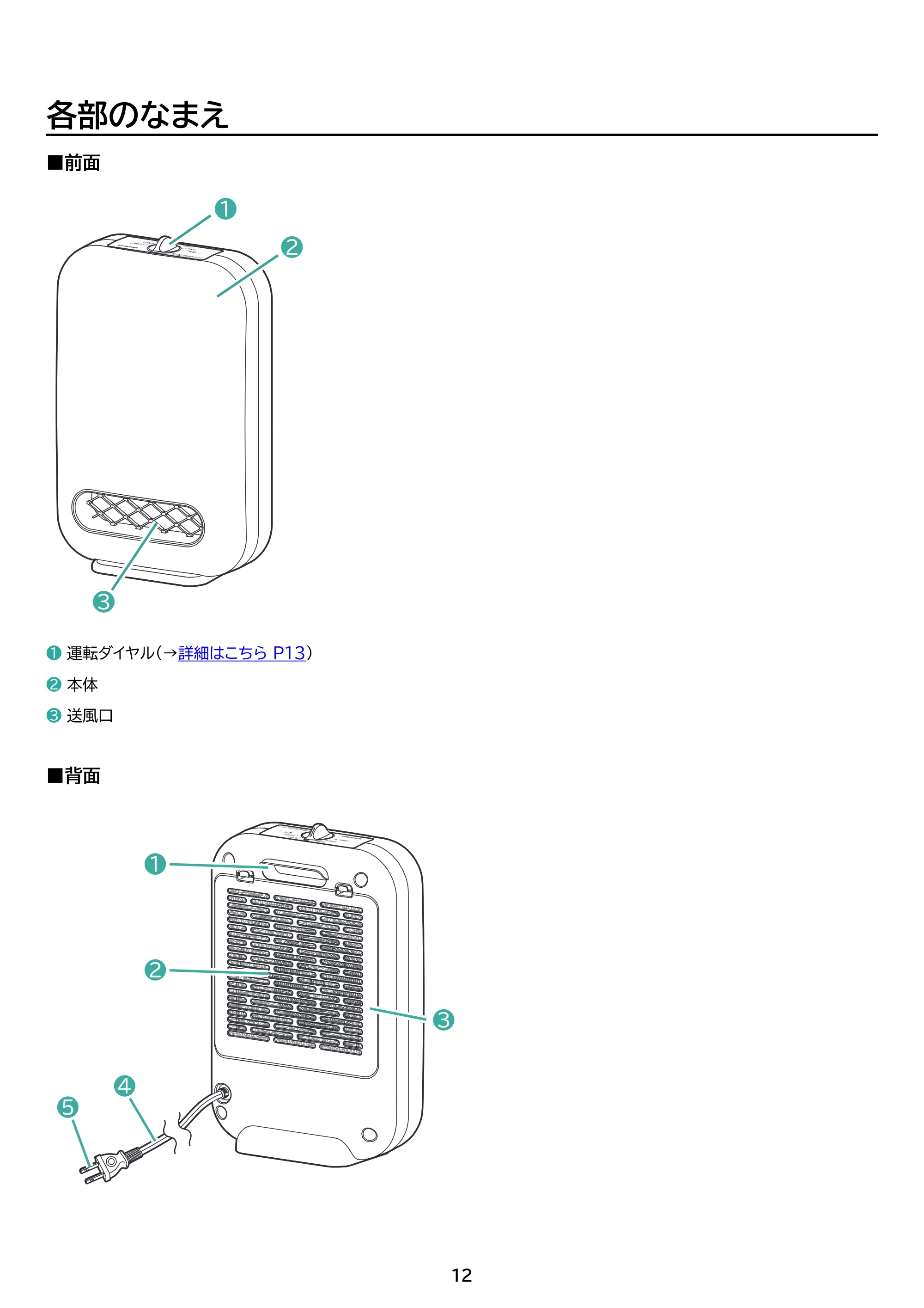 アイリスオーヤマ ACH-E12C 取扱説明書 — 原本ページ — 12ページ