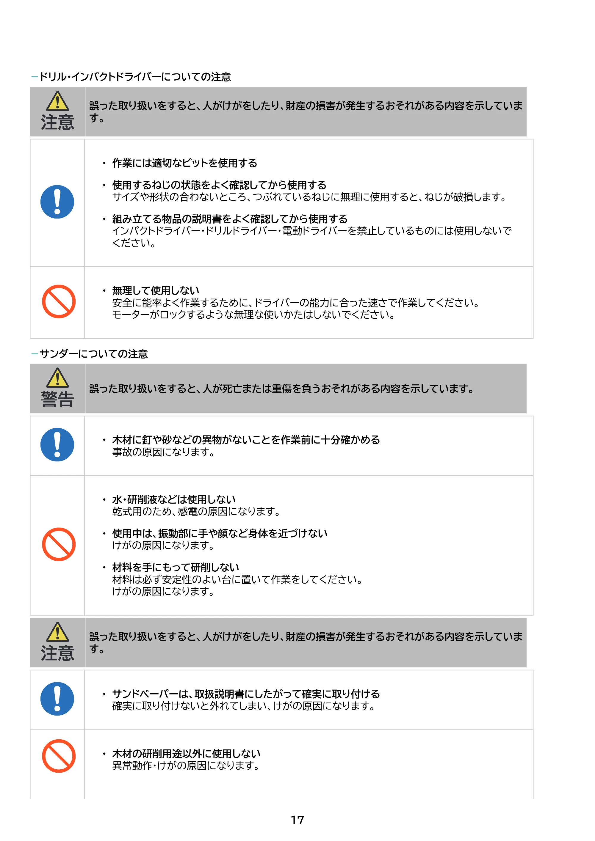 アイリスオーヤマ JM18A3S 取扱説明書 — 原本ページ — 17ページ