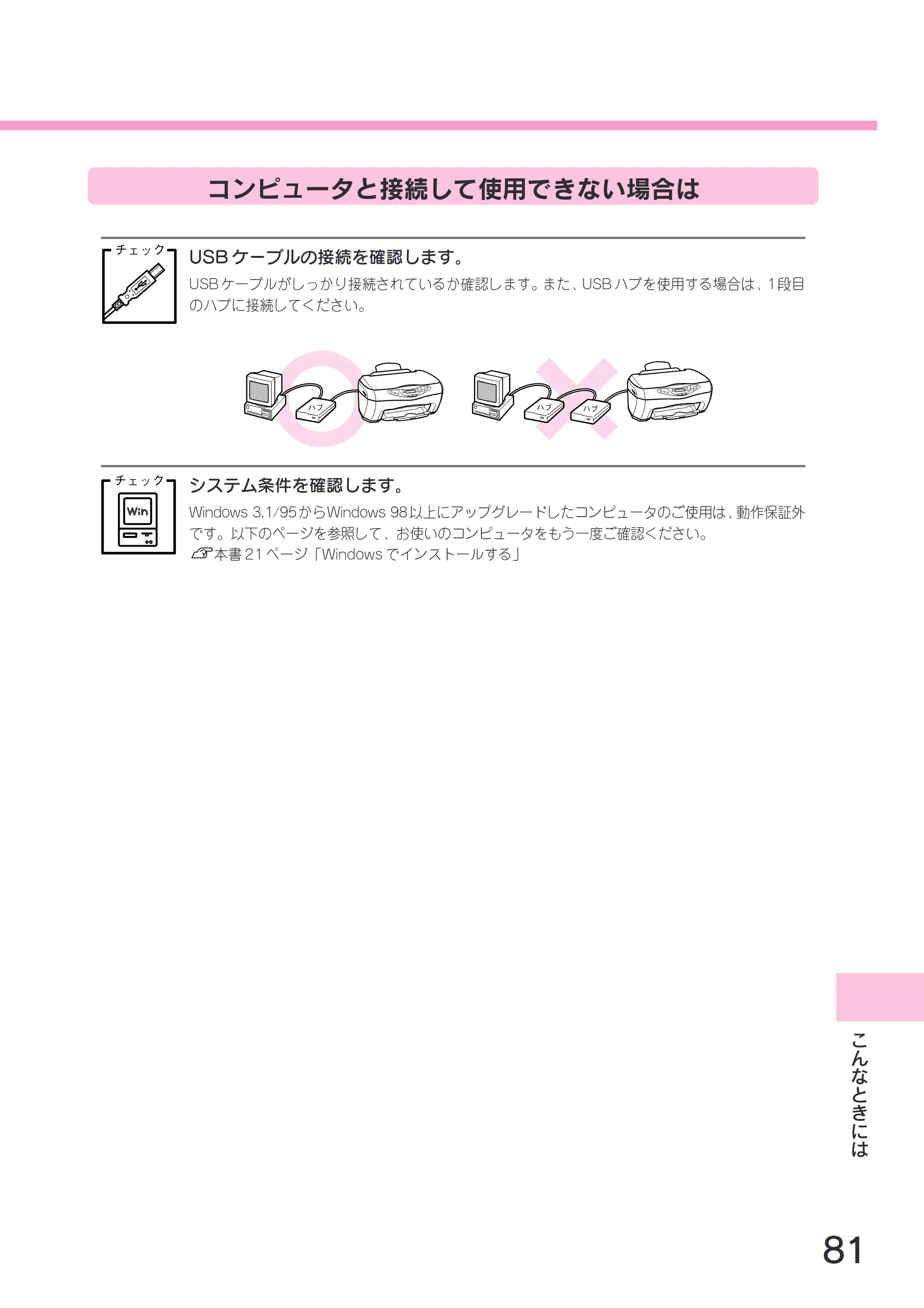 エプソン CC-570L CC-570L スタートアップガイド（第2版） — コンピュータと接続して使用できない場合は — 原本ページ — 83ページ