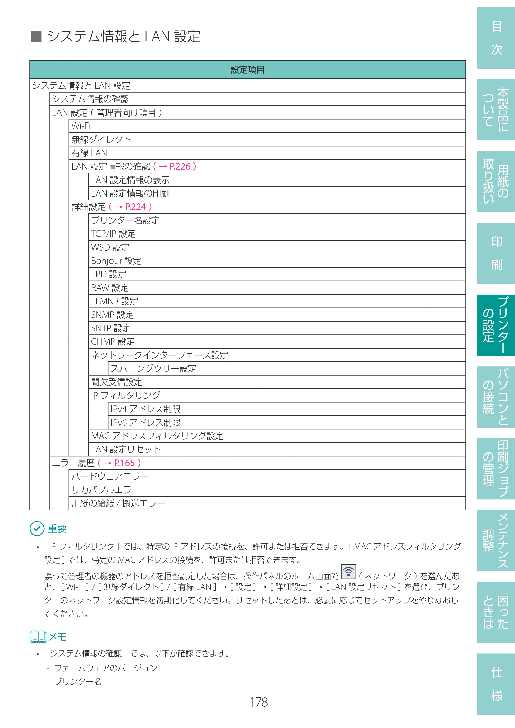 キヤノン LG-P800 LG-P800 ユーザーズガイド 2025年10月15日掲載（PDF：7.86MB） — 原本ページ — 182ページ