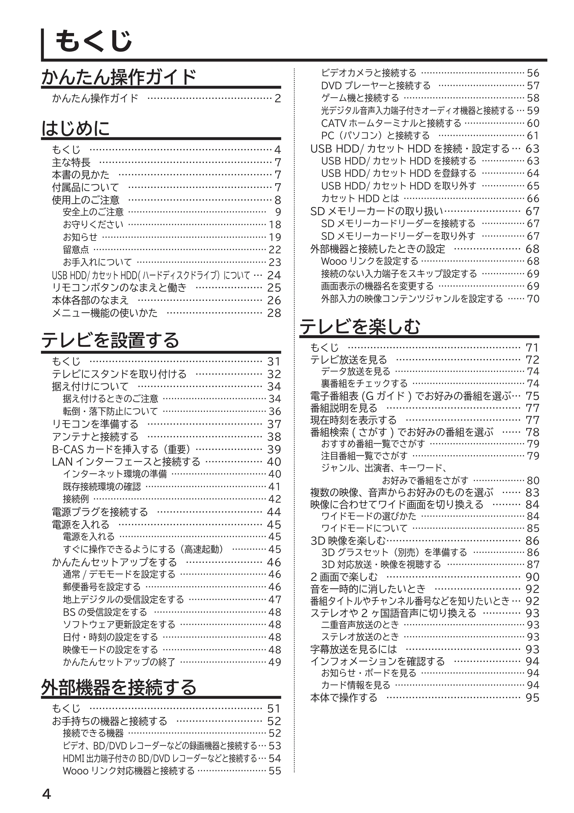 日立 L55-G2 / L47-G2 取扱説明書 — はじめに — 原本ページ — 4ページ