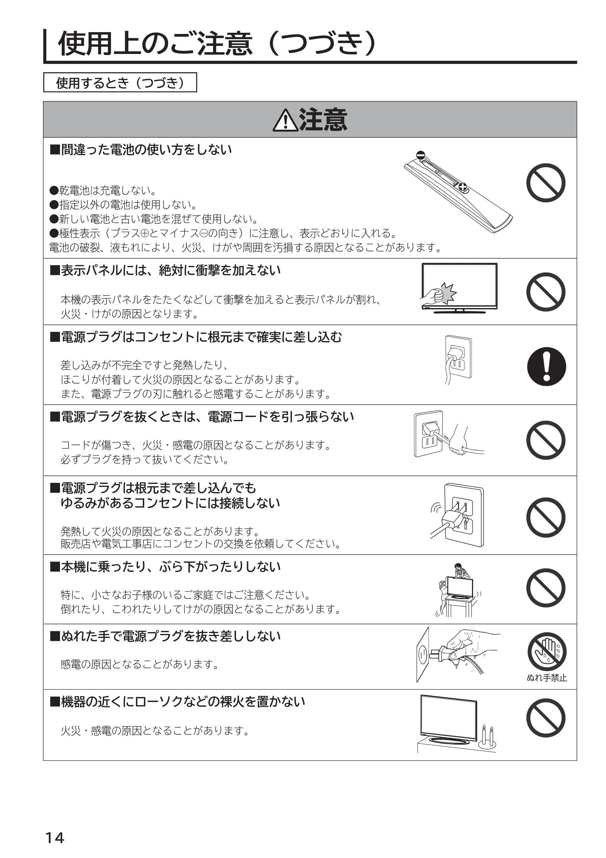 日立 L55-G2 / L47-G2 取扱説明書 — 原本ページ — 14ページ