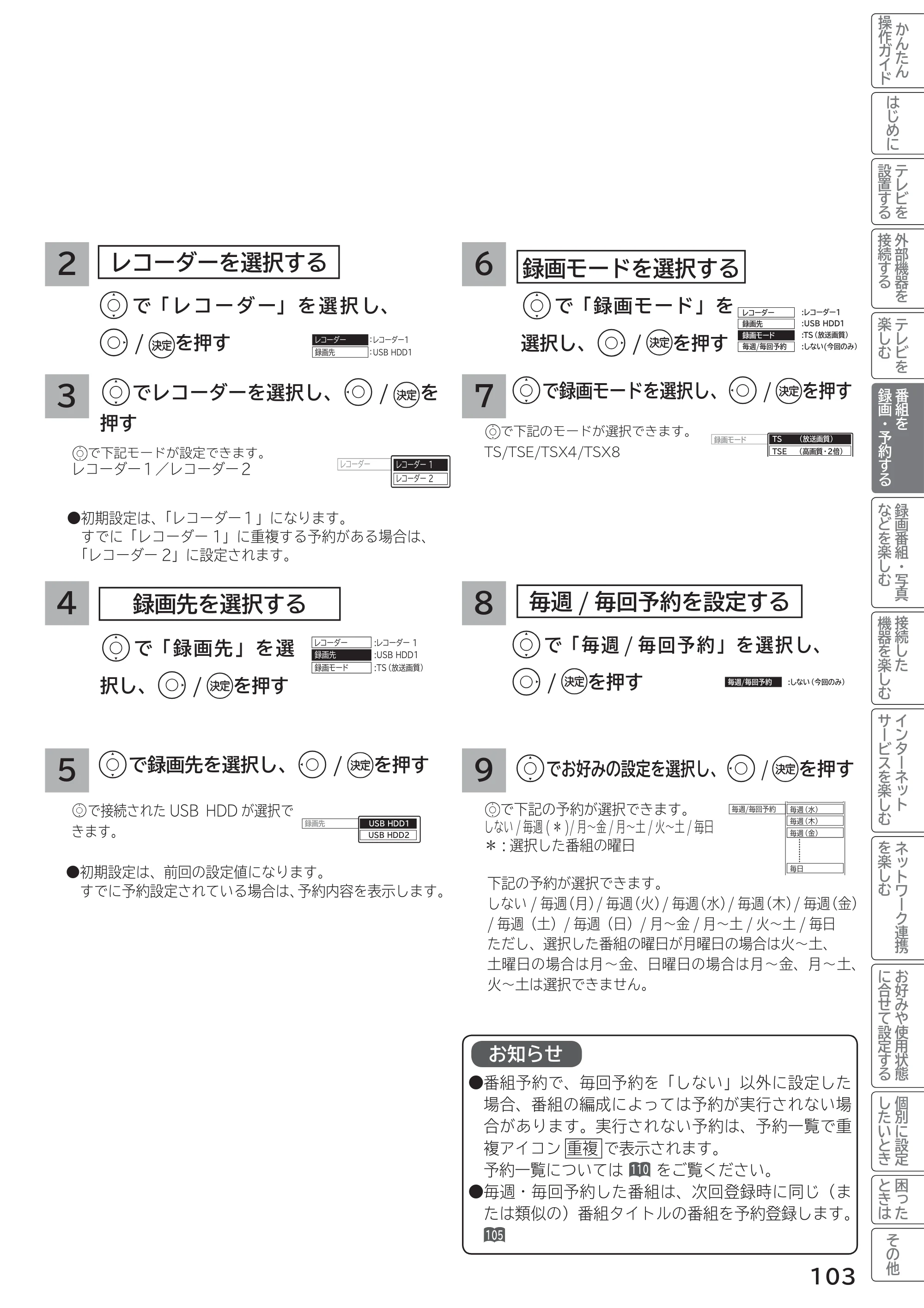 日立 L55-G2 / L47-G2 取扱説明書 — 原本ページ — 103ページ